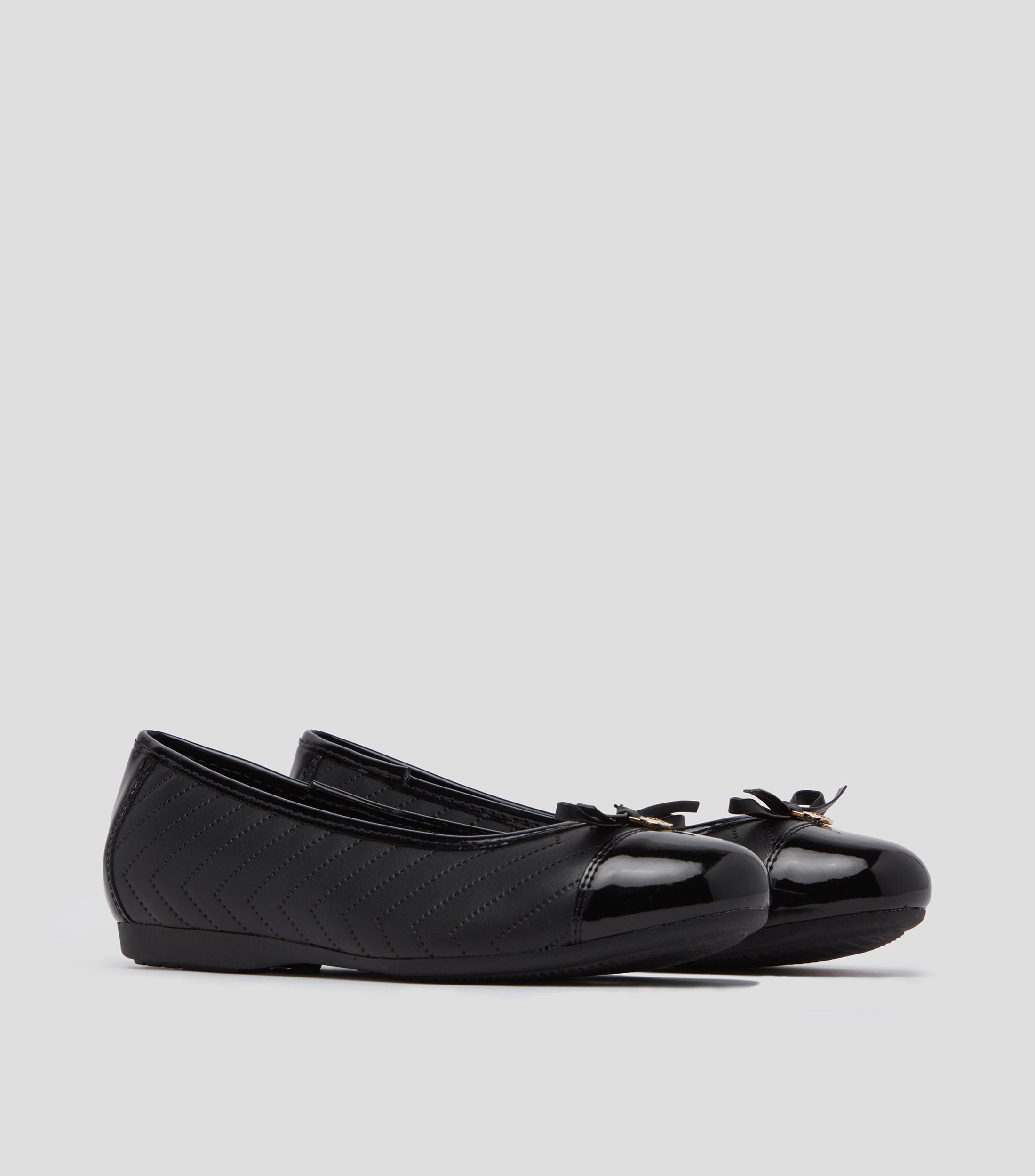 Flats Marie negros con moño Mujer