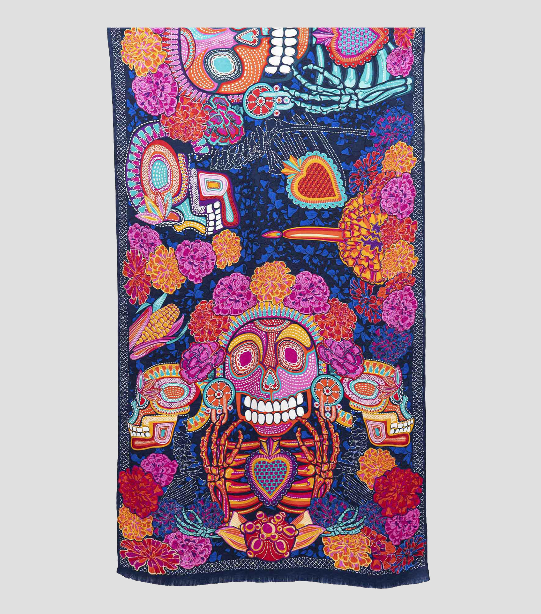 Chalina multicolor estampada Mujer