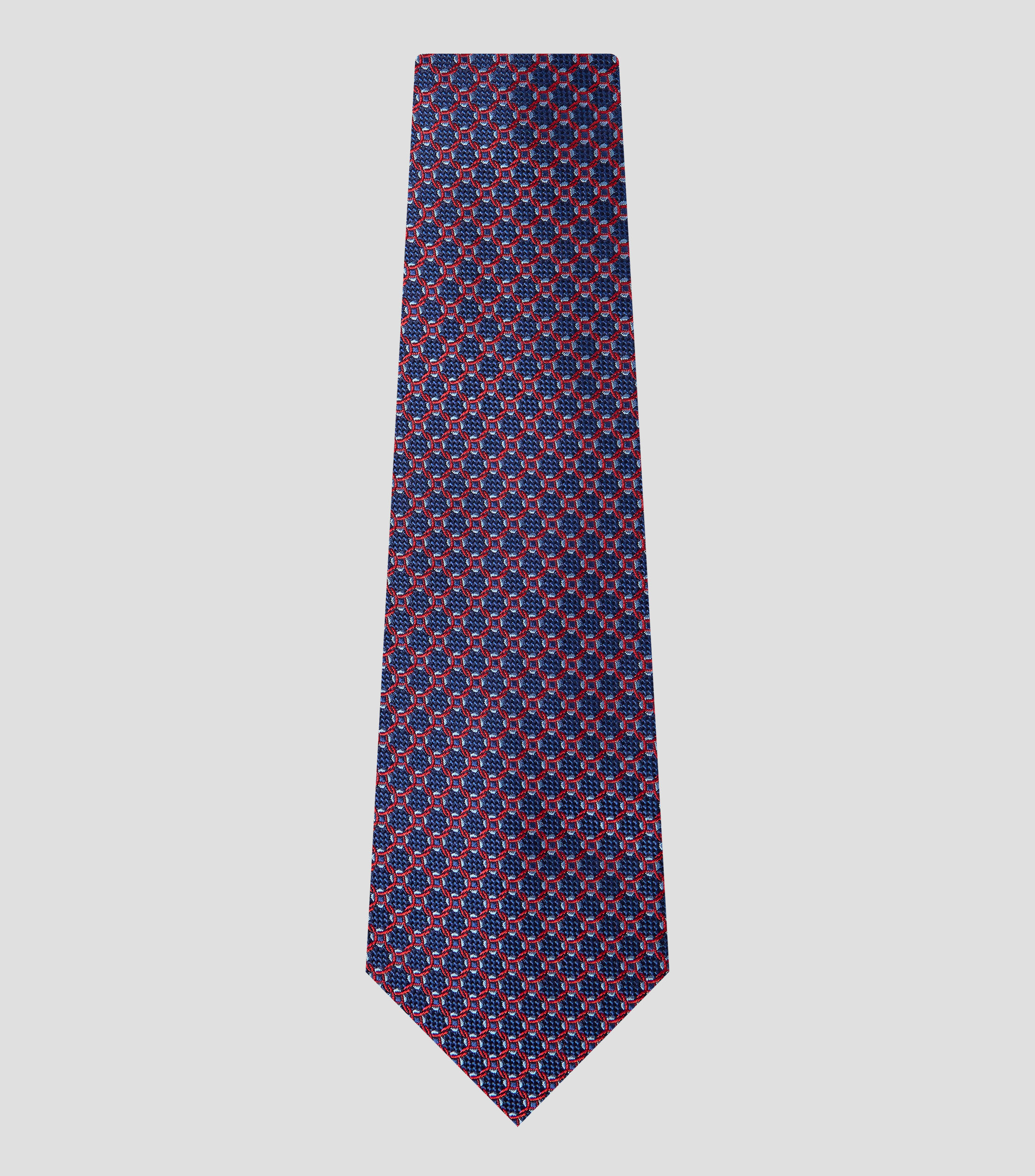 Corbata ancha en seda multicolor estampada