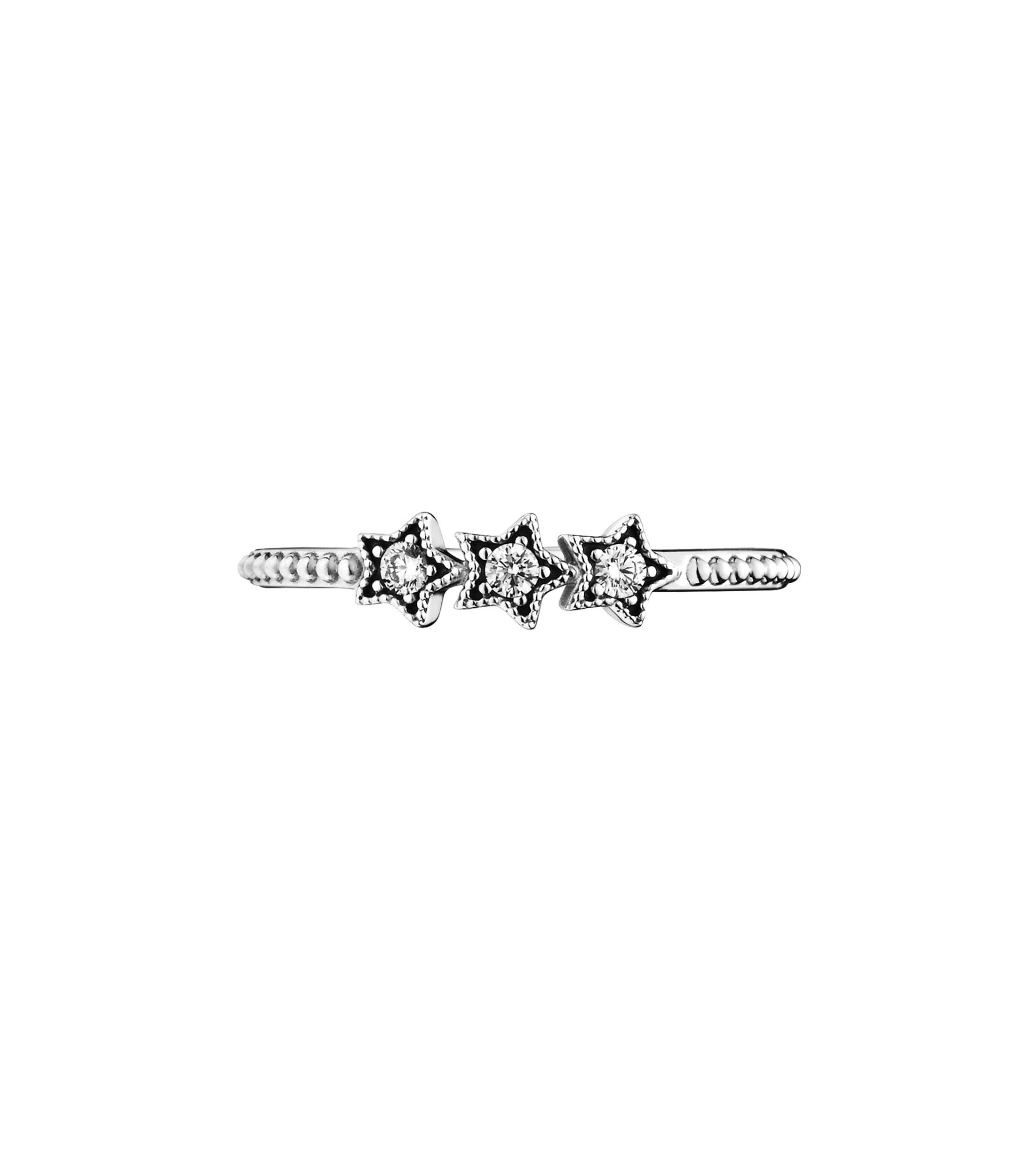 Anillo en Plata .925 Estrellas con Circonias Mujer Talla: 60