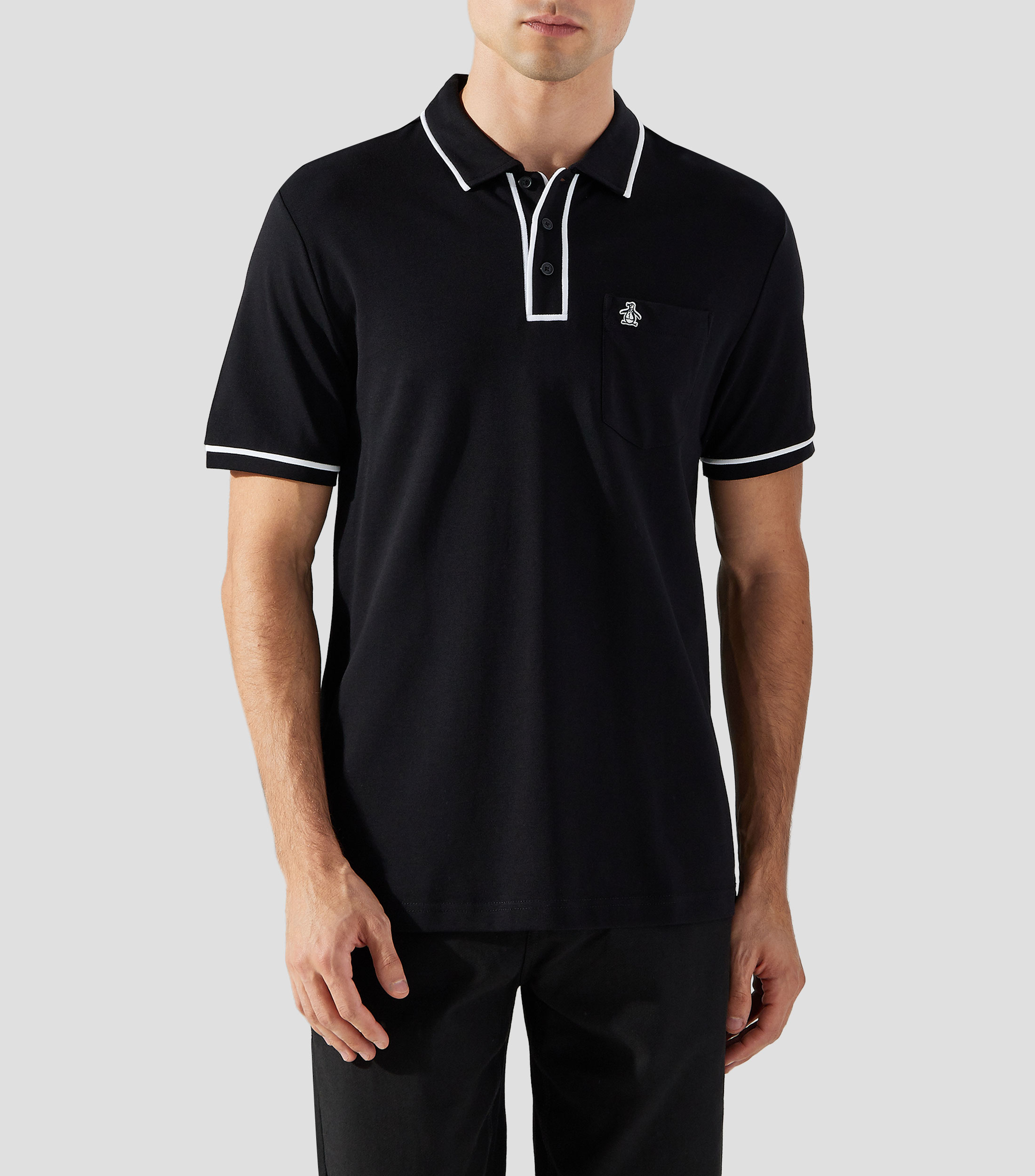 Playera tipo Polo manga corta con bolsillo Hombre