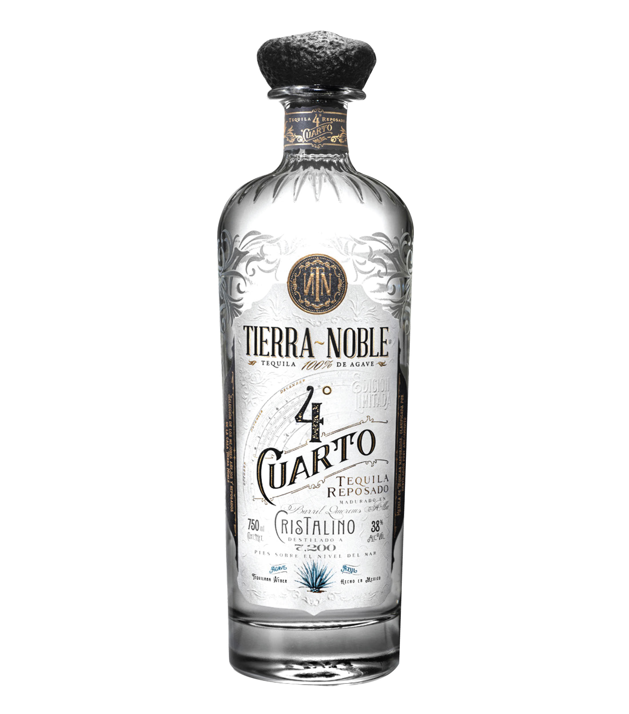 Tequila Cristalino Reposado Tierra Noble Cuarto, 750 ml