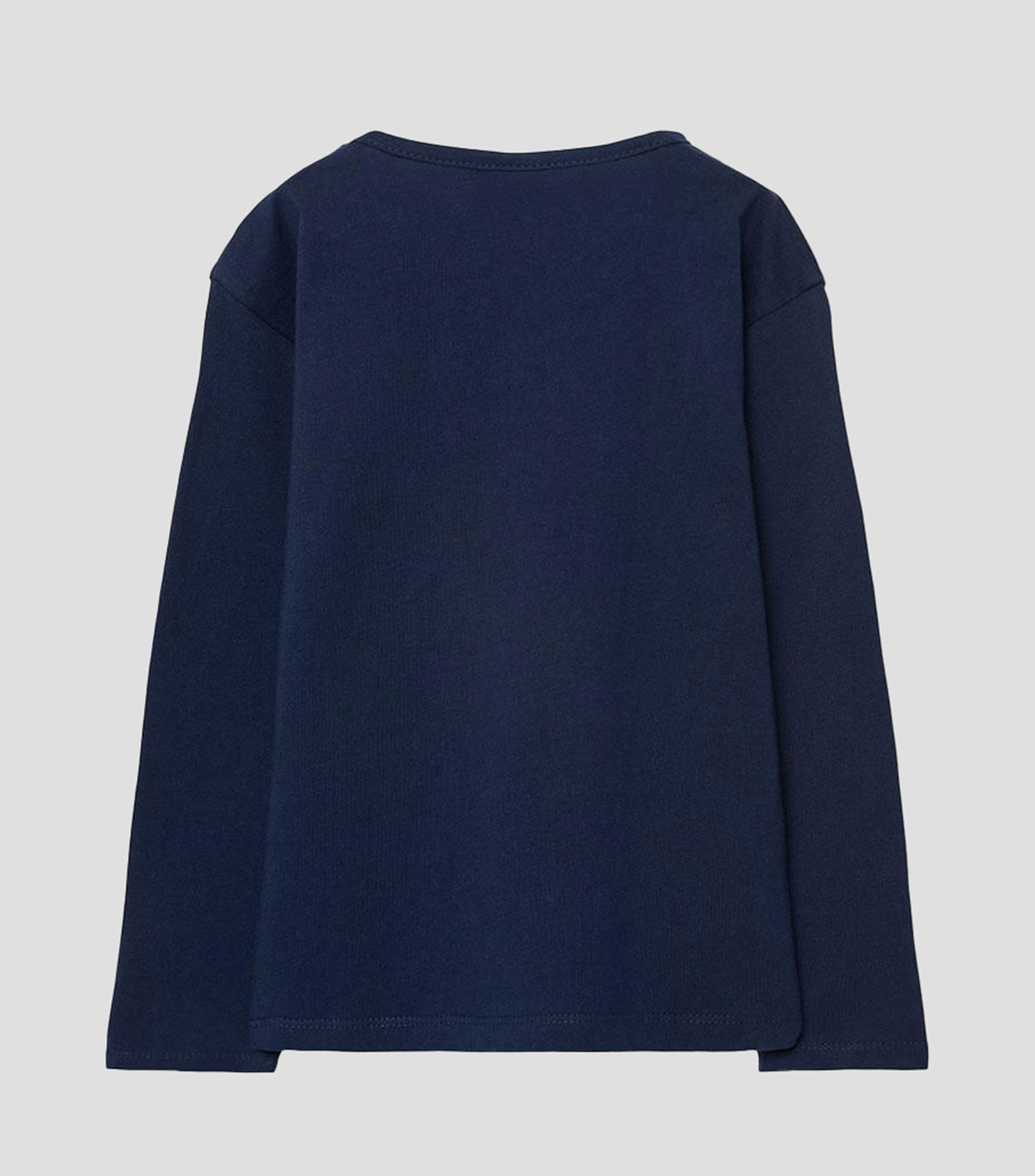 Playera de cuello redondo con manga larga estampada Niña