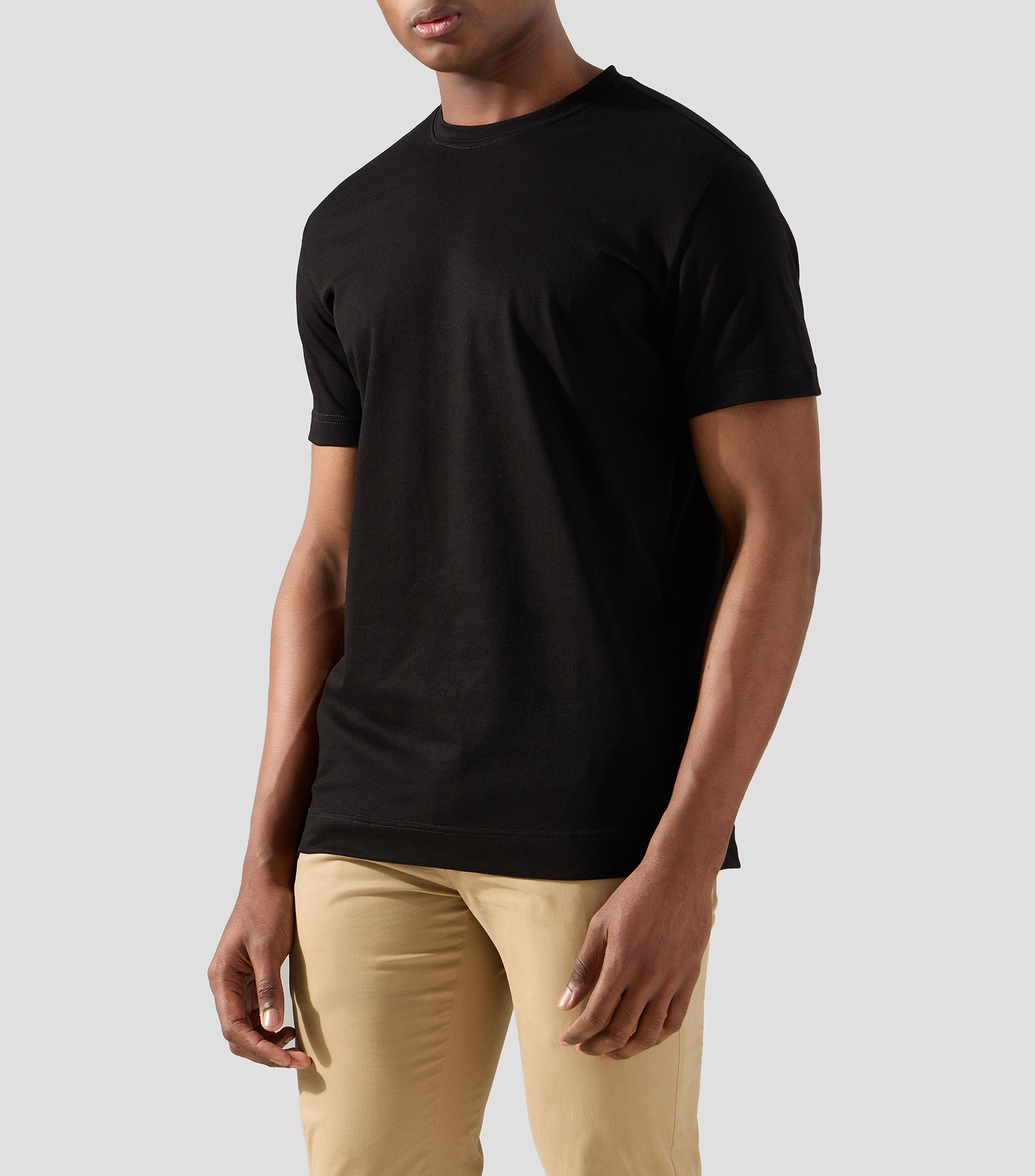 Playera cuello redondo manga corta lisa Hombre