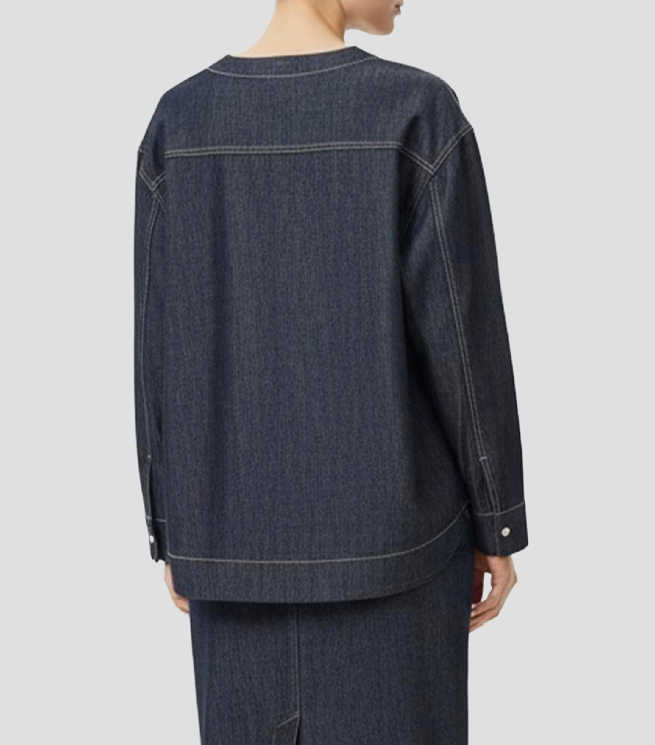 Camisa liso manga larga Mujer