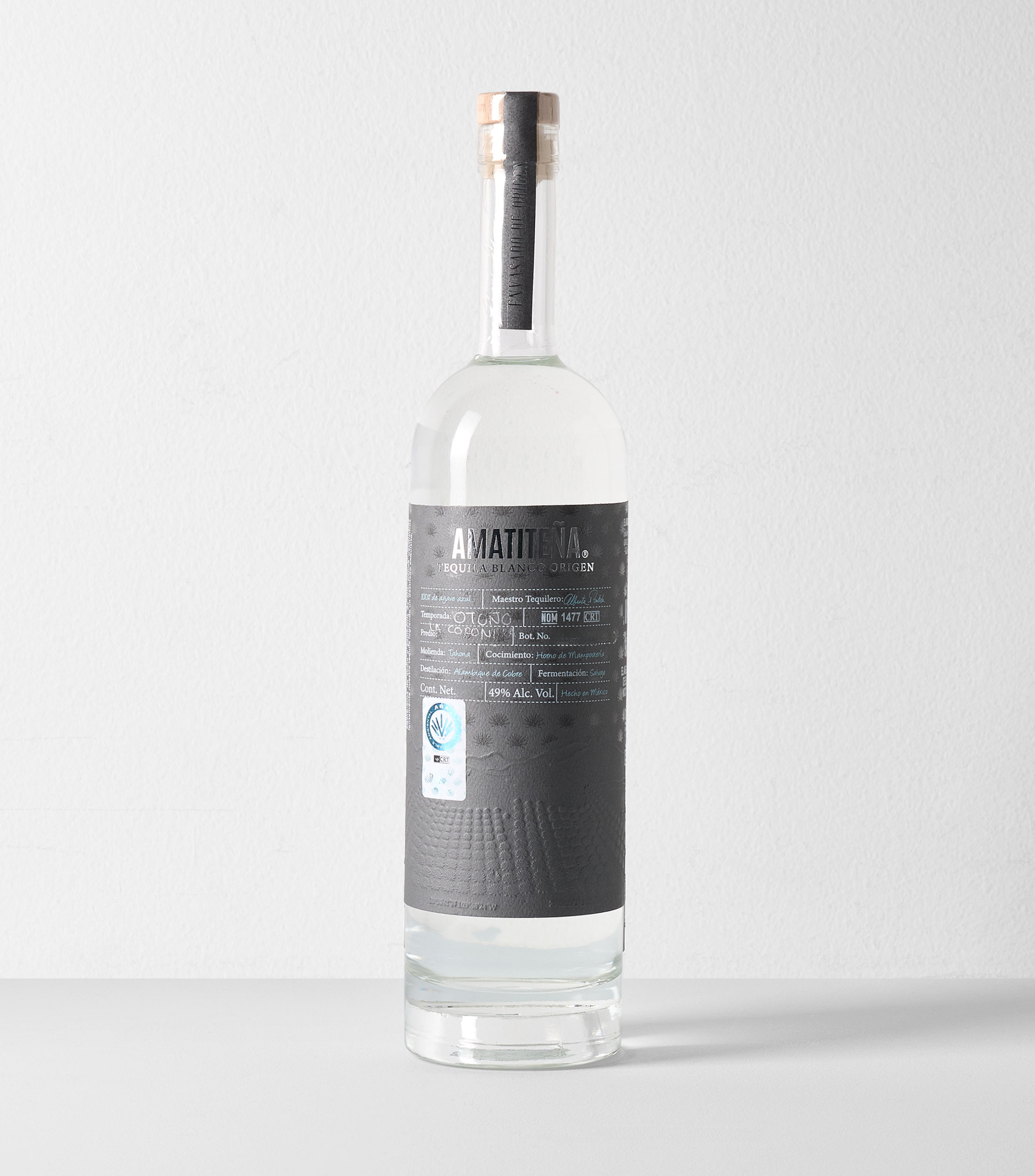 Tequila Blanco Origen Amatiteña, 750 ml
