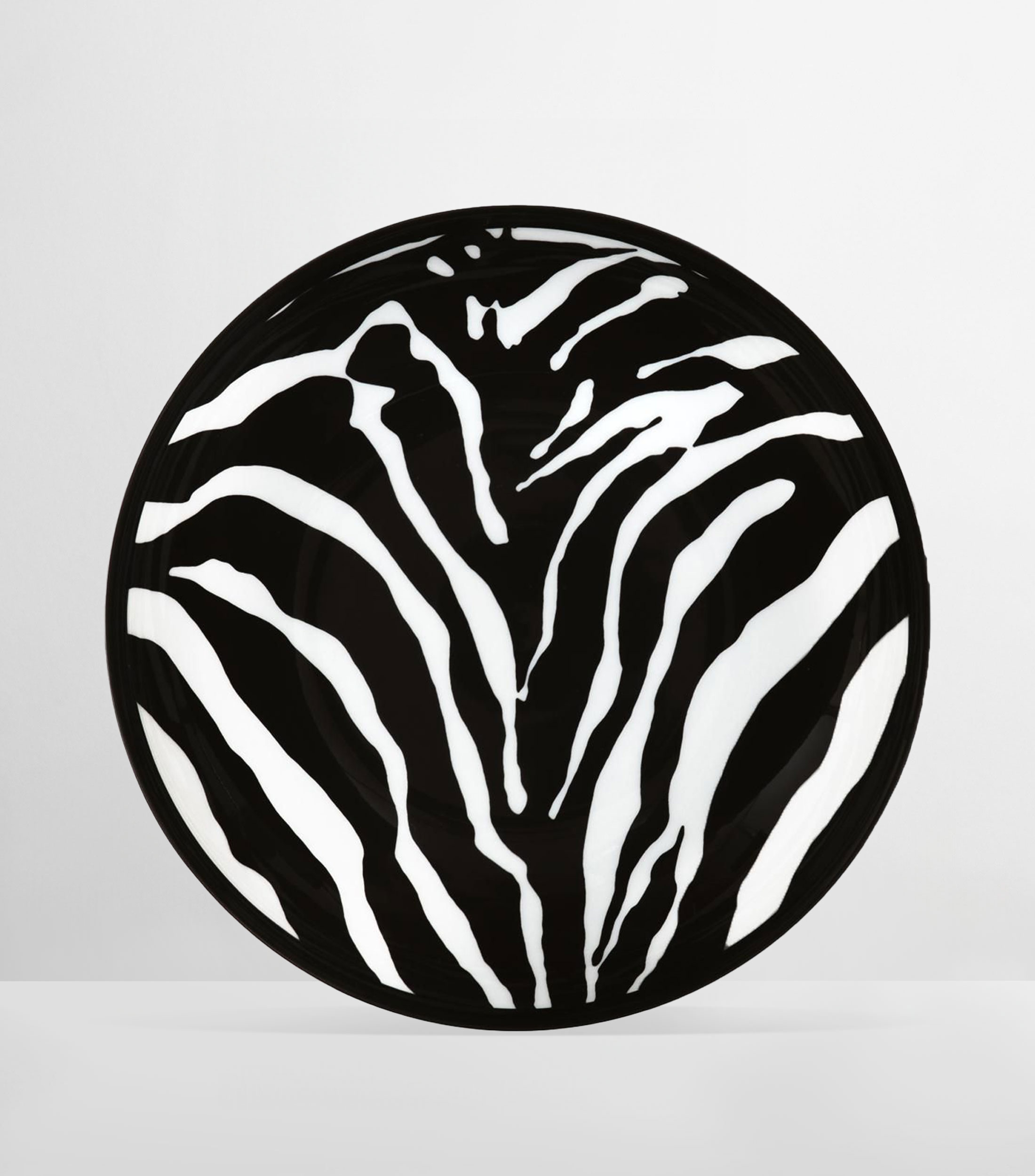 Set 2 platos para fruta Zebra de porcelana