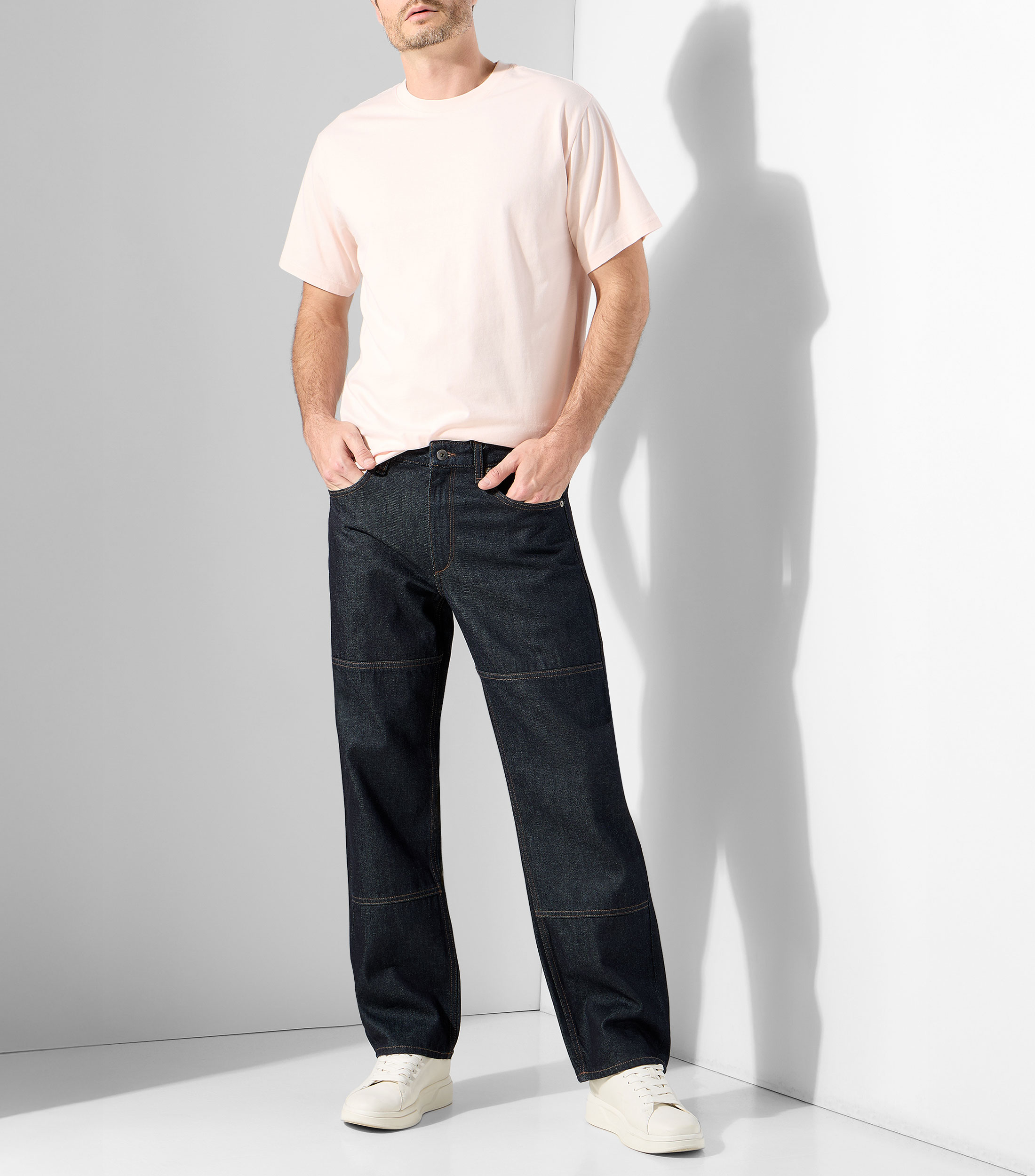 Playera cuello redondo manga corta lisa Hombre