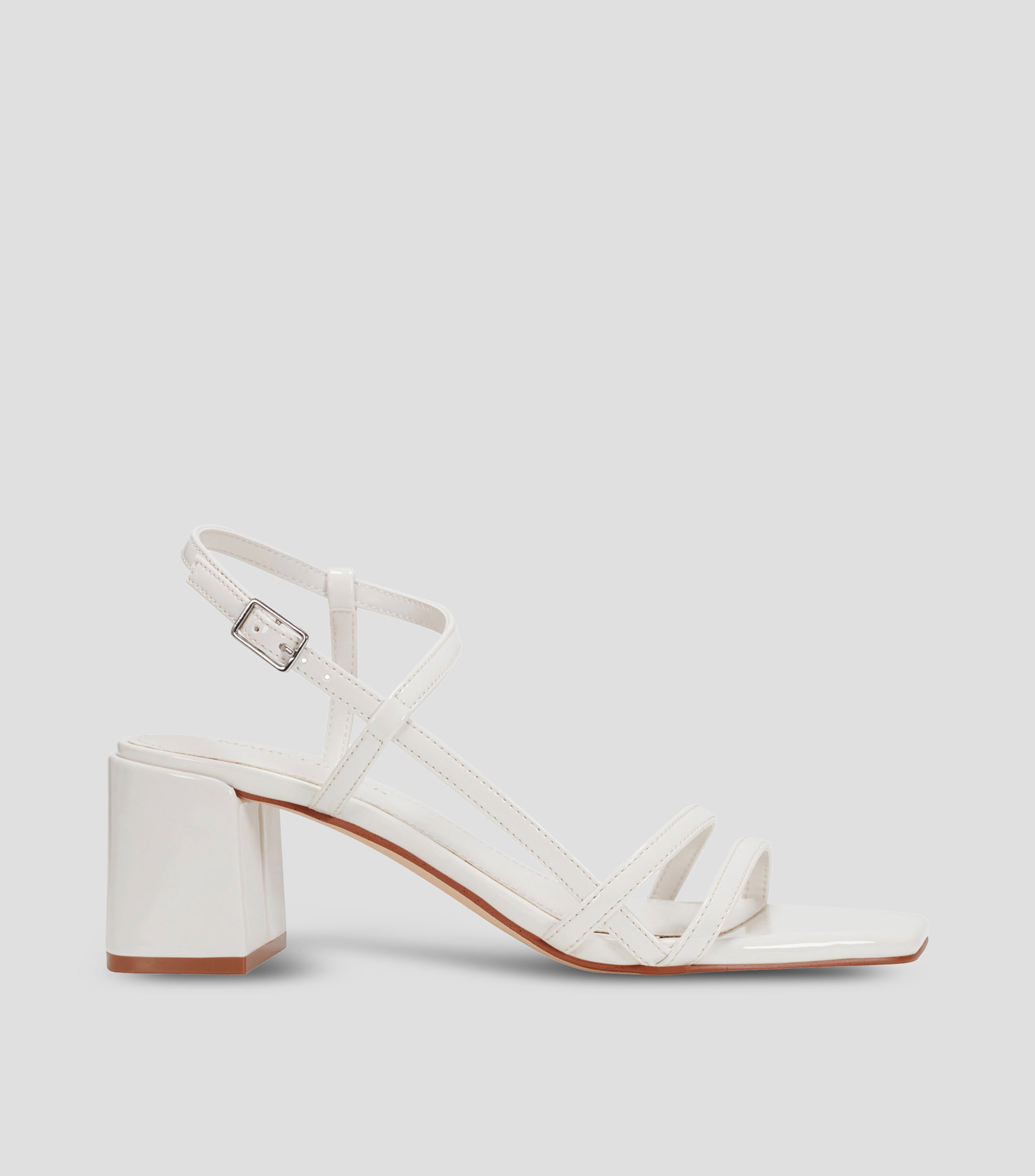 Sandalias de pulsera con tacon bajo cuadrado Mujer