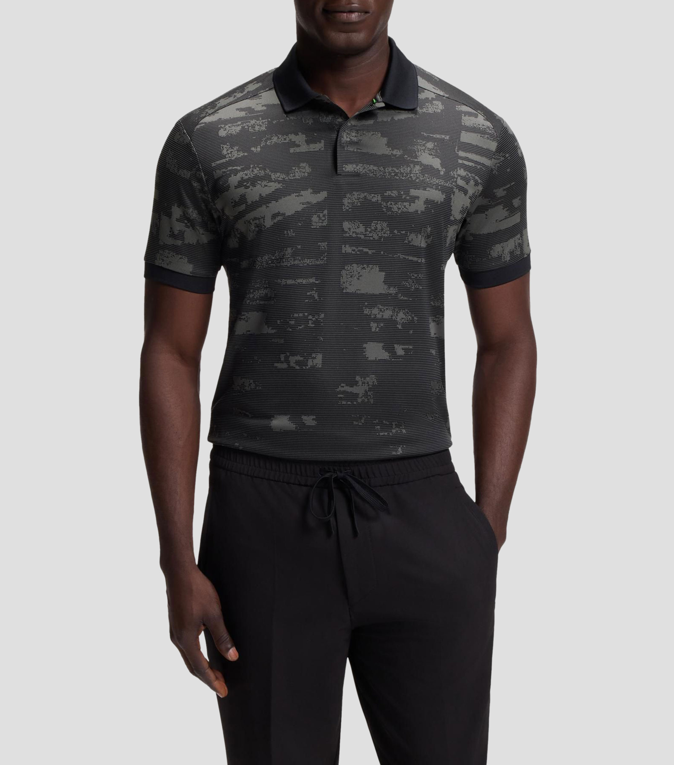 Playera polo slim con motivo en jacquard Hombre