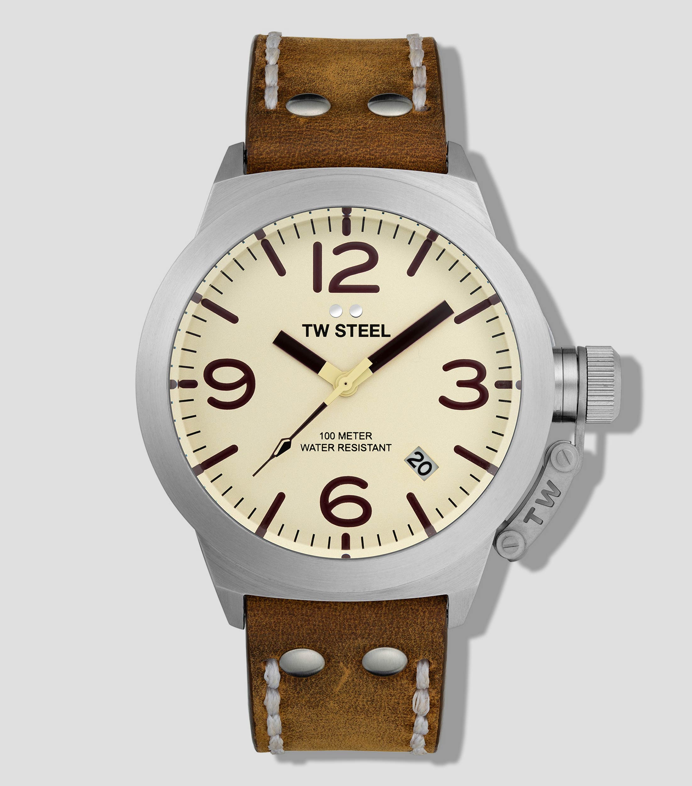 Reloj para Hombre Canteen Beige Casual, Plateado