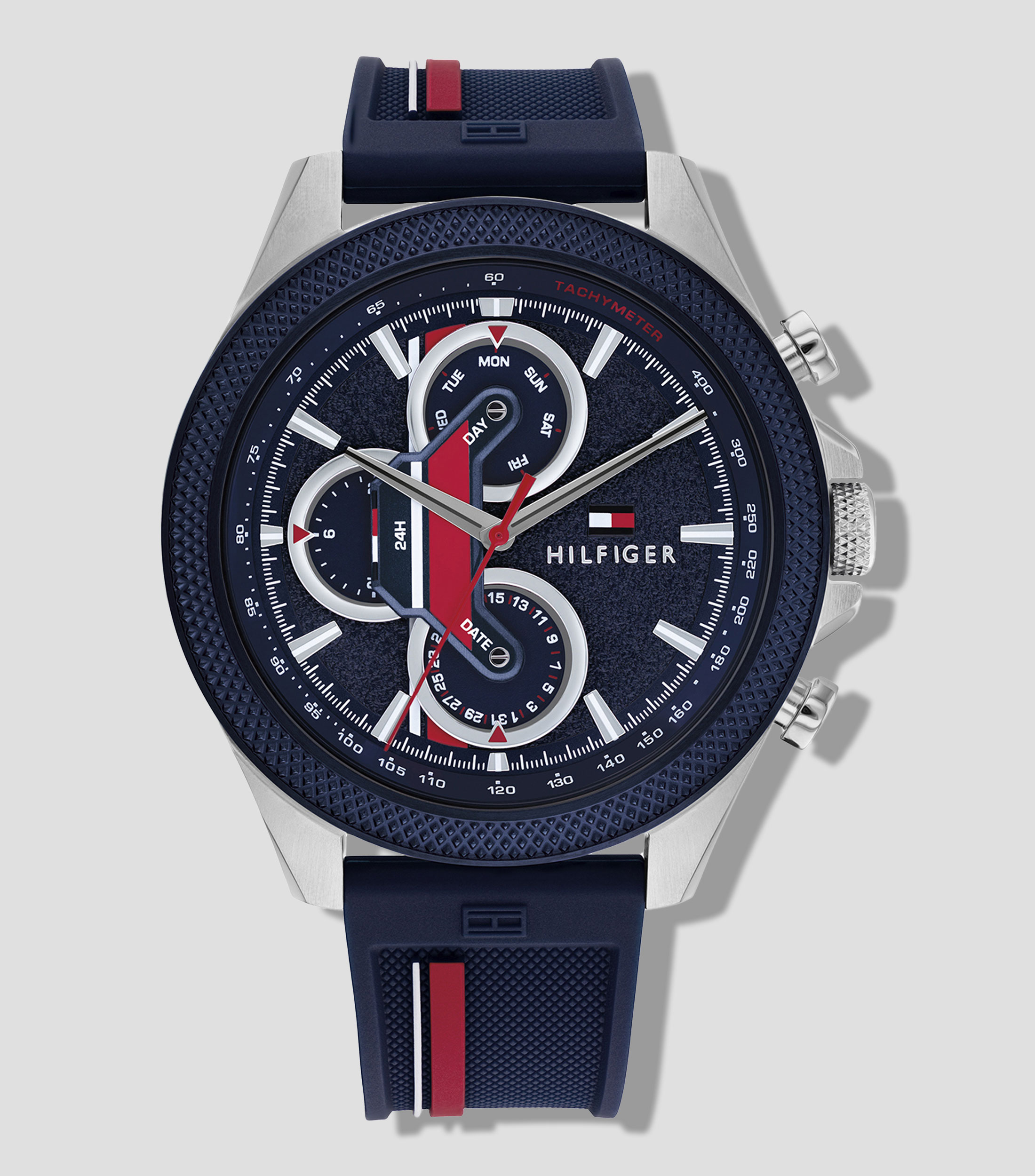 Reloj para Hombre Clark Casual, Plateado, Azul