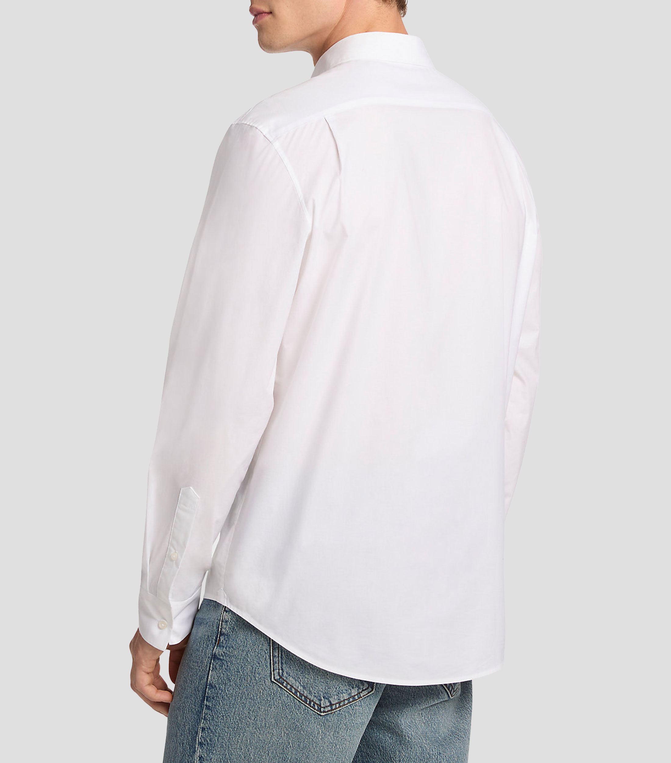 Camisa lisa de manga larga Hombre