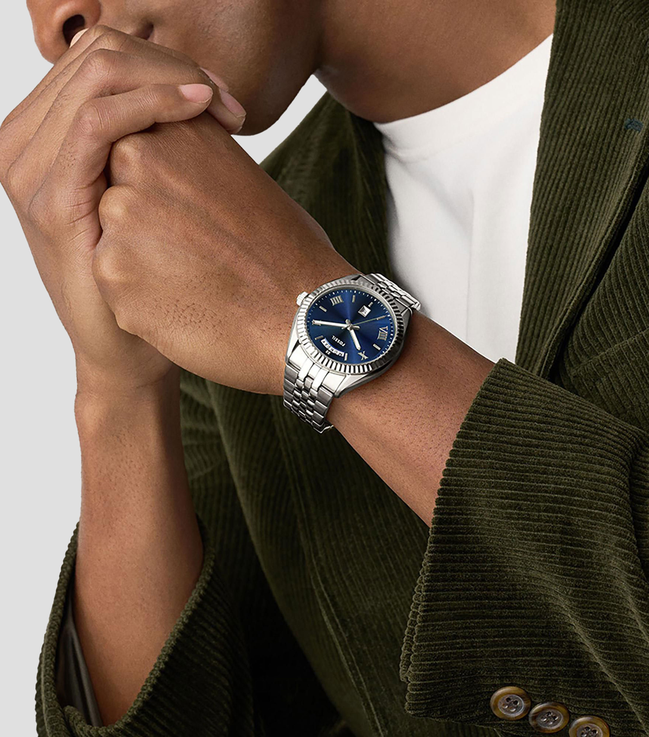 Reloj para hombre Campbell casual, plateado
