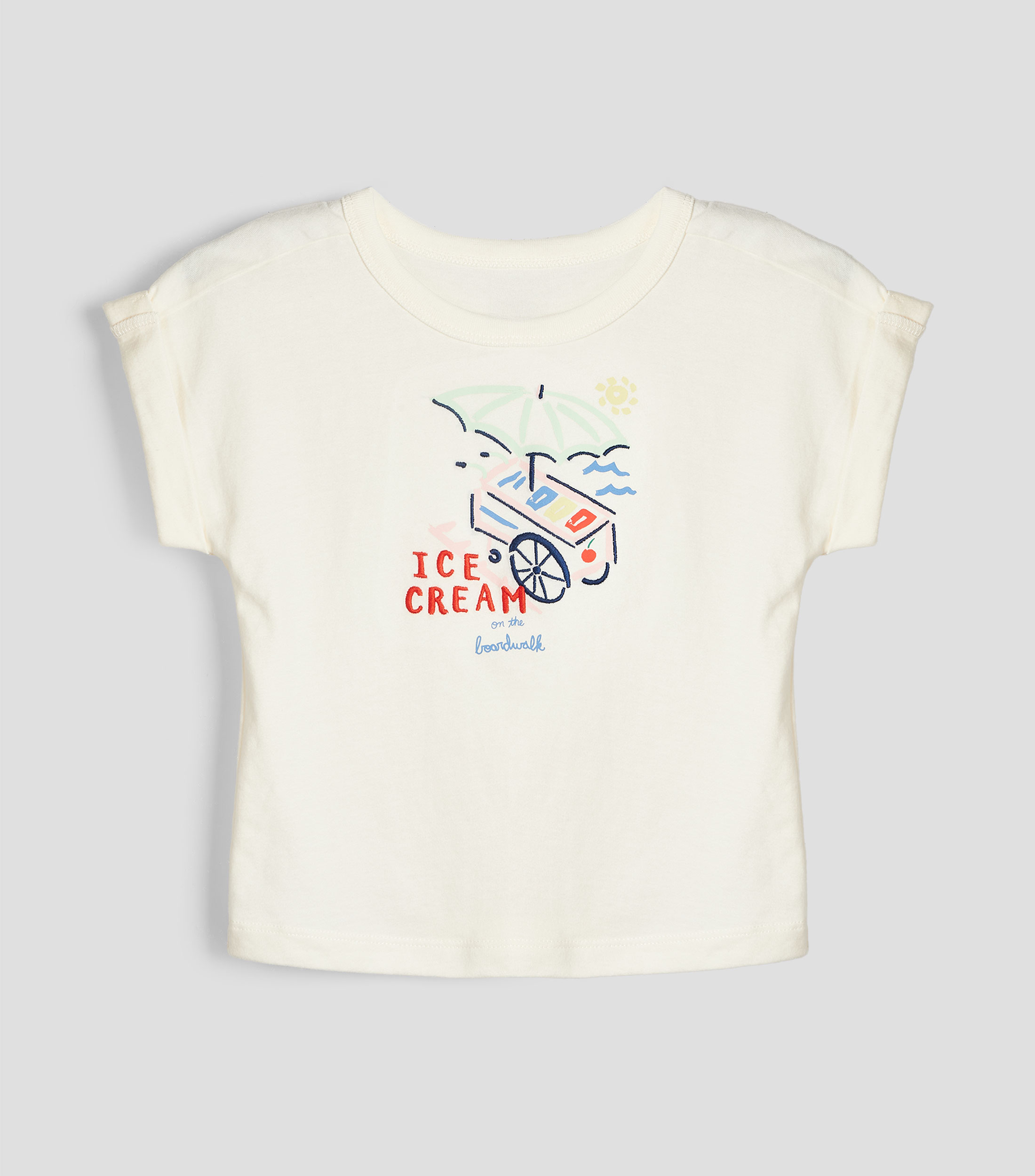 Playera cuello redondo manga corta estampada Bebé