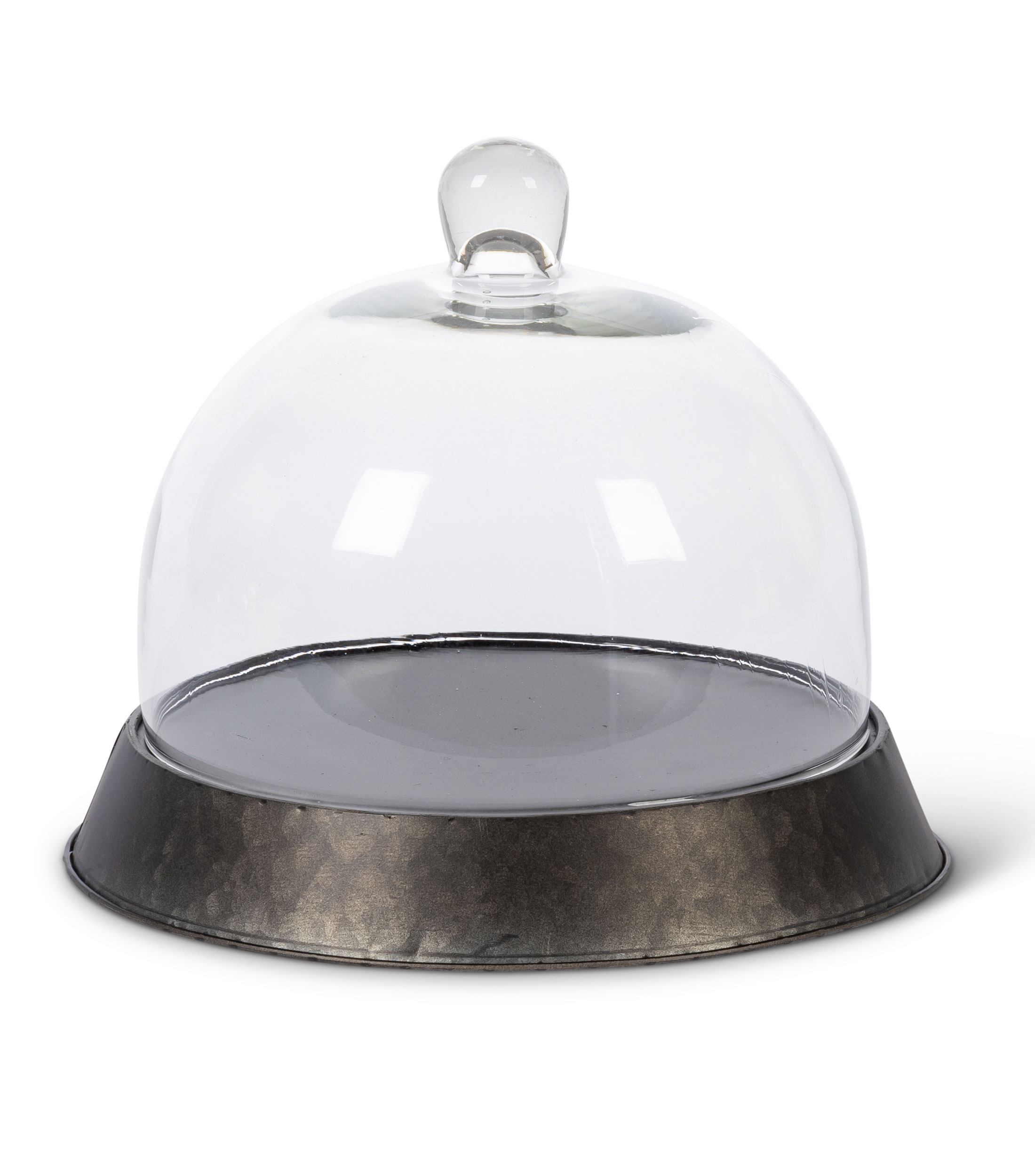 Campana en vidrio con base de metal