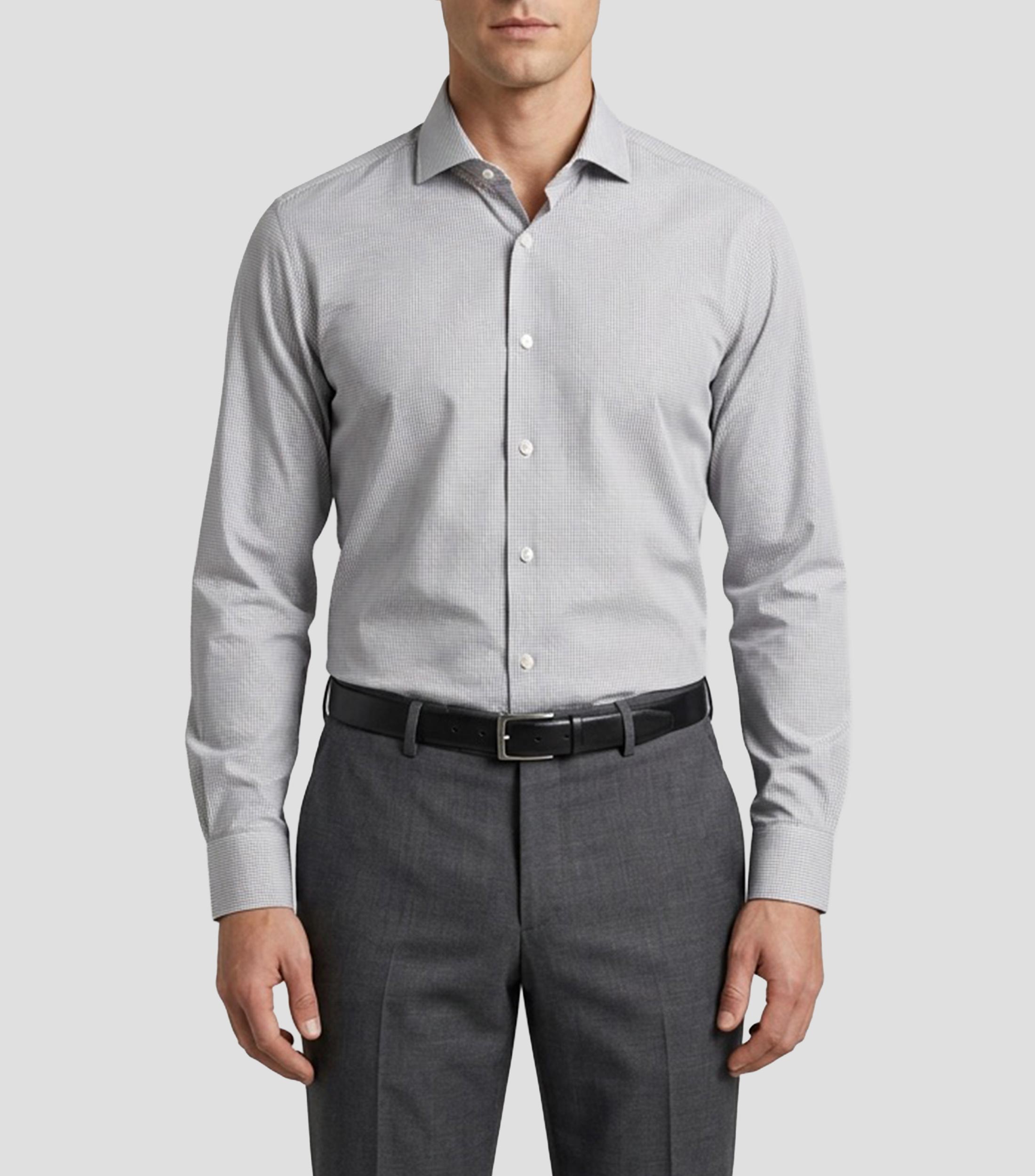 Camisa con cuadros manga larga Hombre
