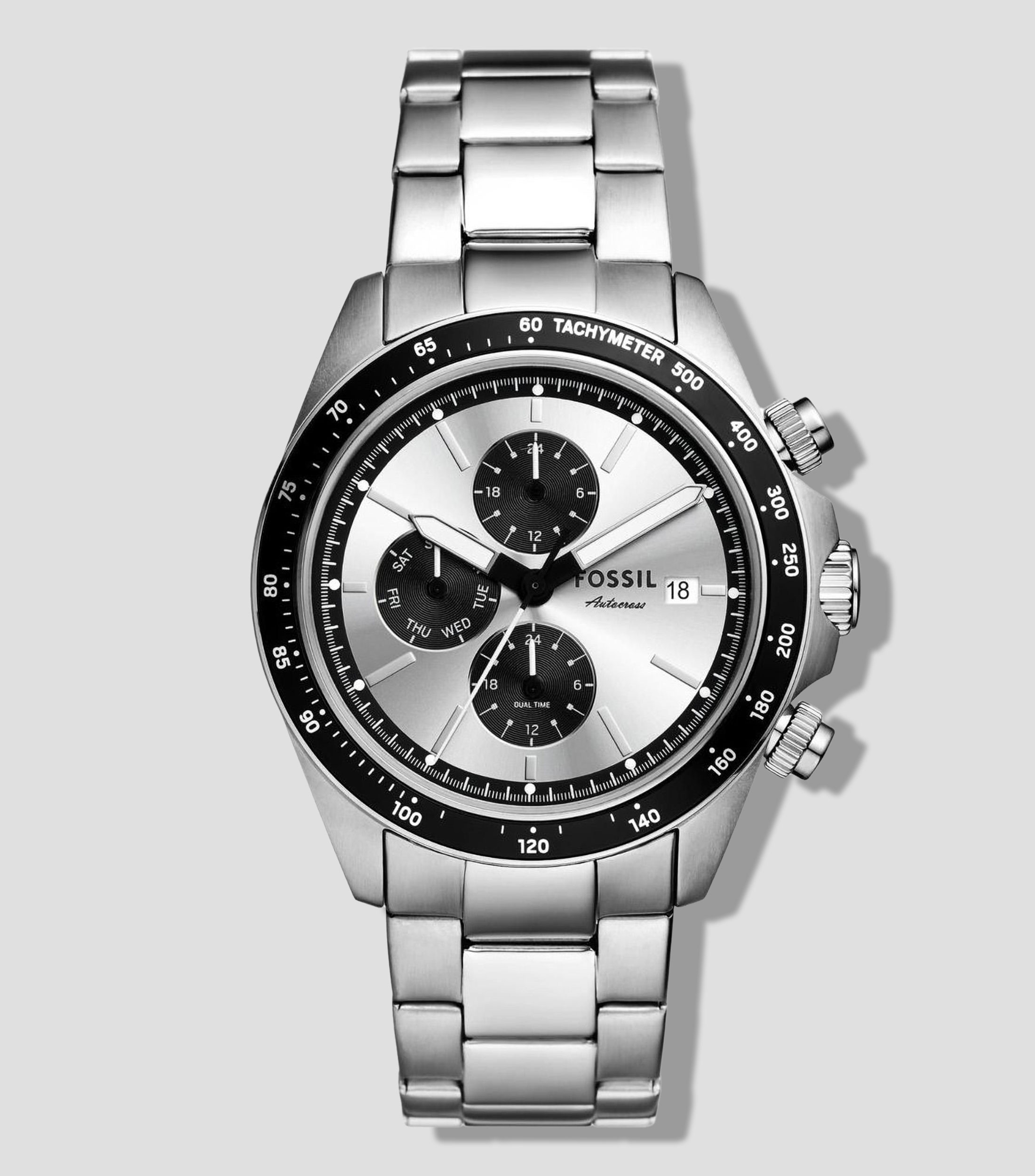 Reloj para Hombre Autocross Deportivo Plateado