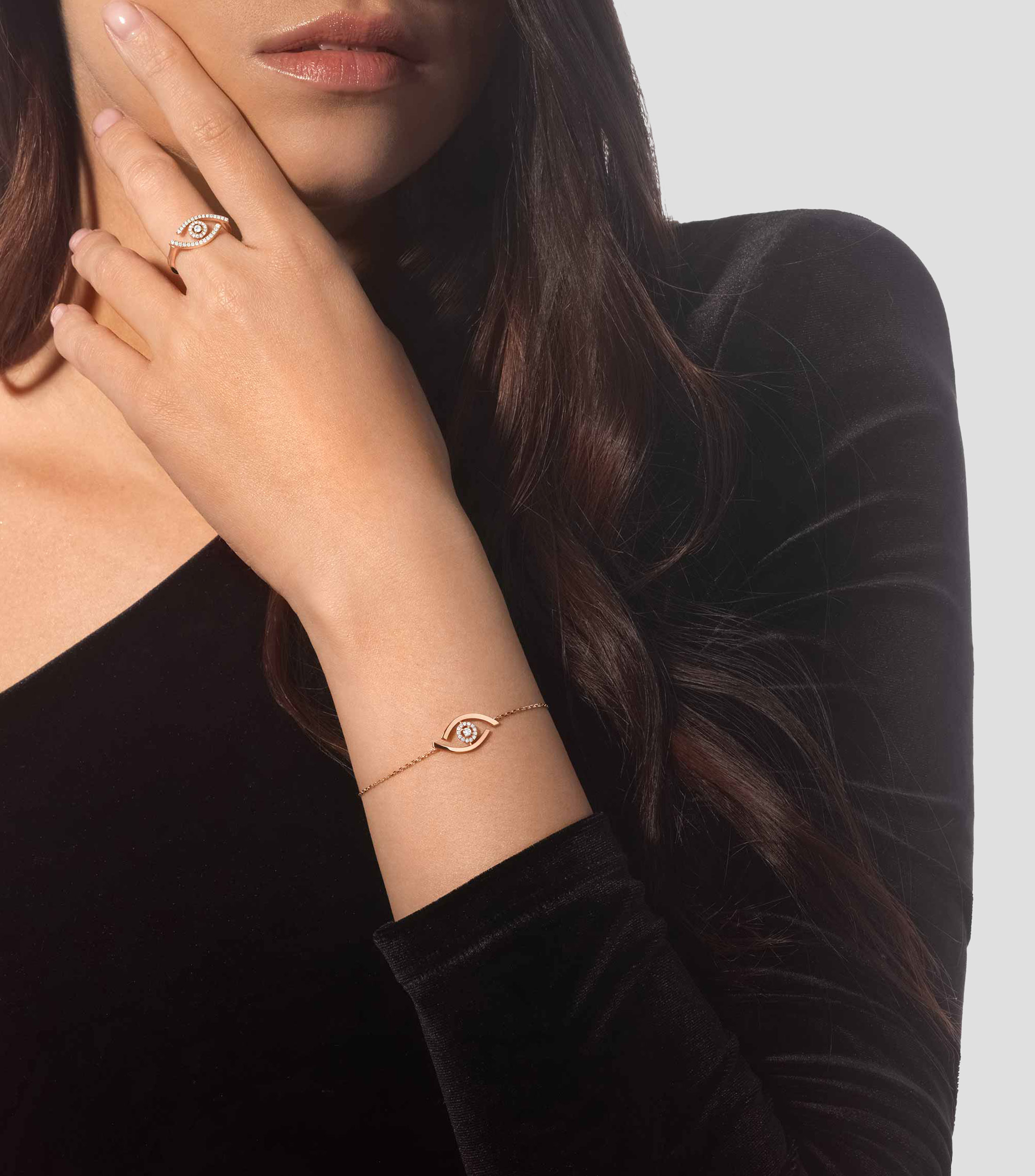 Pulsera en oro rosa 18 Kts Mujer