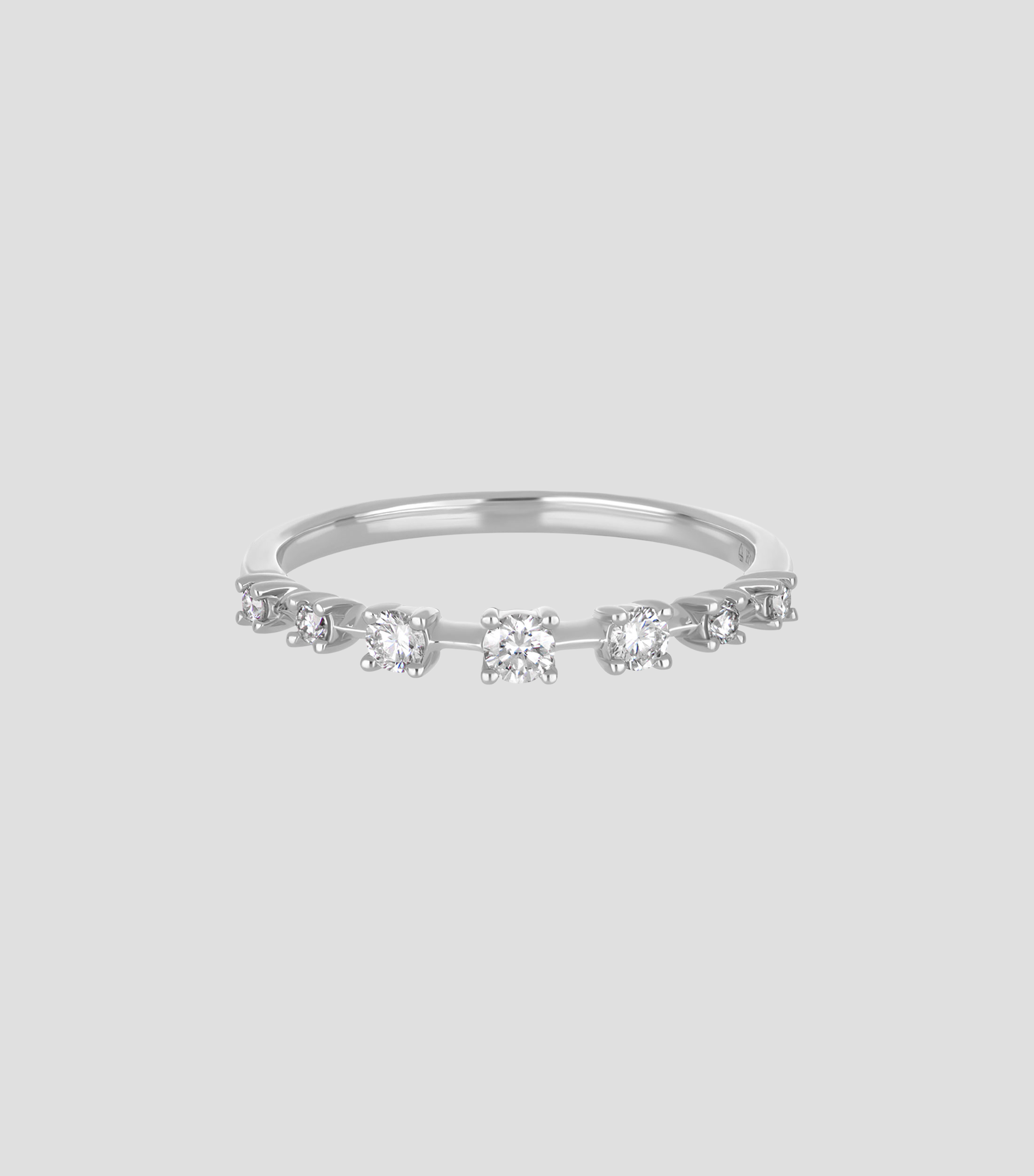 Anillo en Oro blanco de 14 Kilates con diamantes Mujer