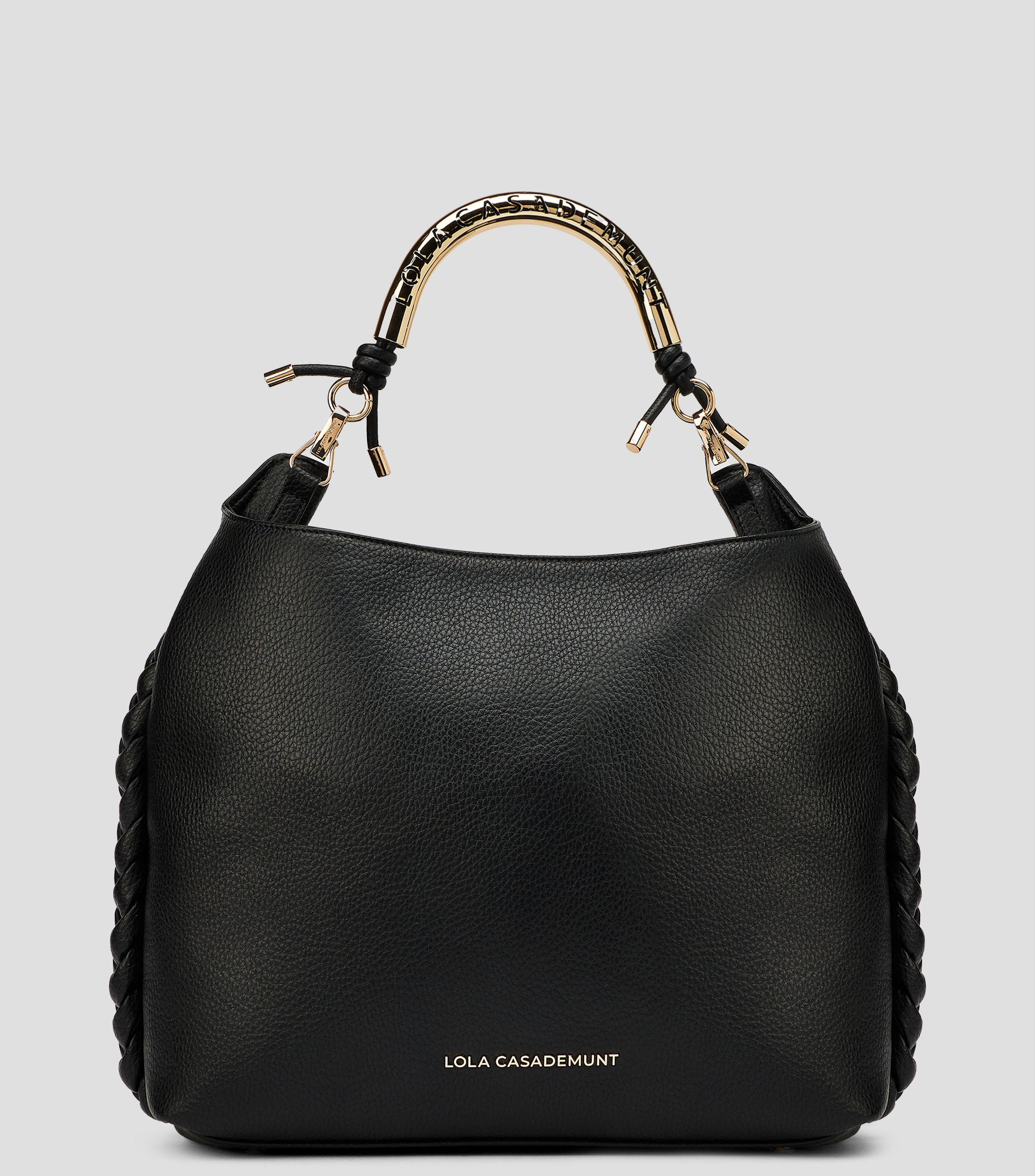 Bolsa tote negra granulada Iconic lisa Mujer