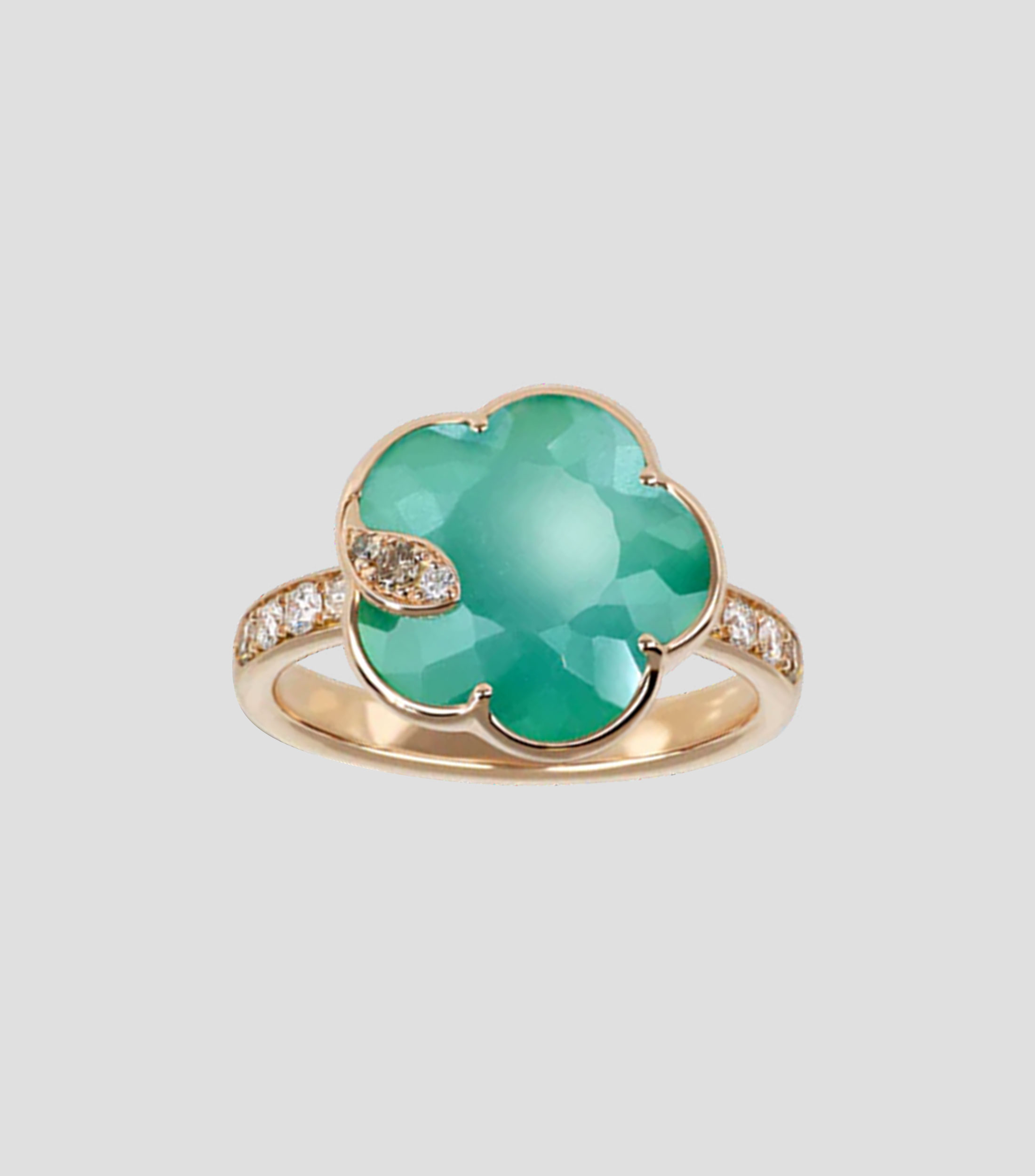 Anillo en oro 18 Kilates Bouquet Lunaire con ágata Mujer