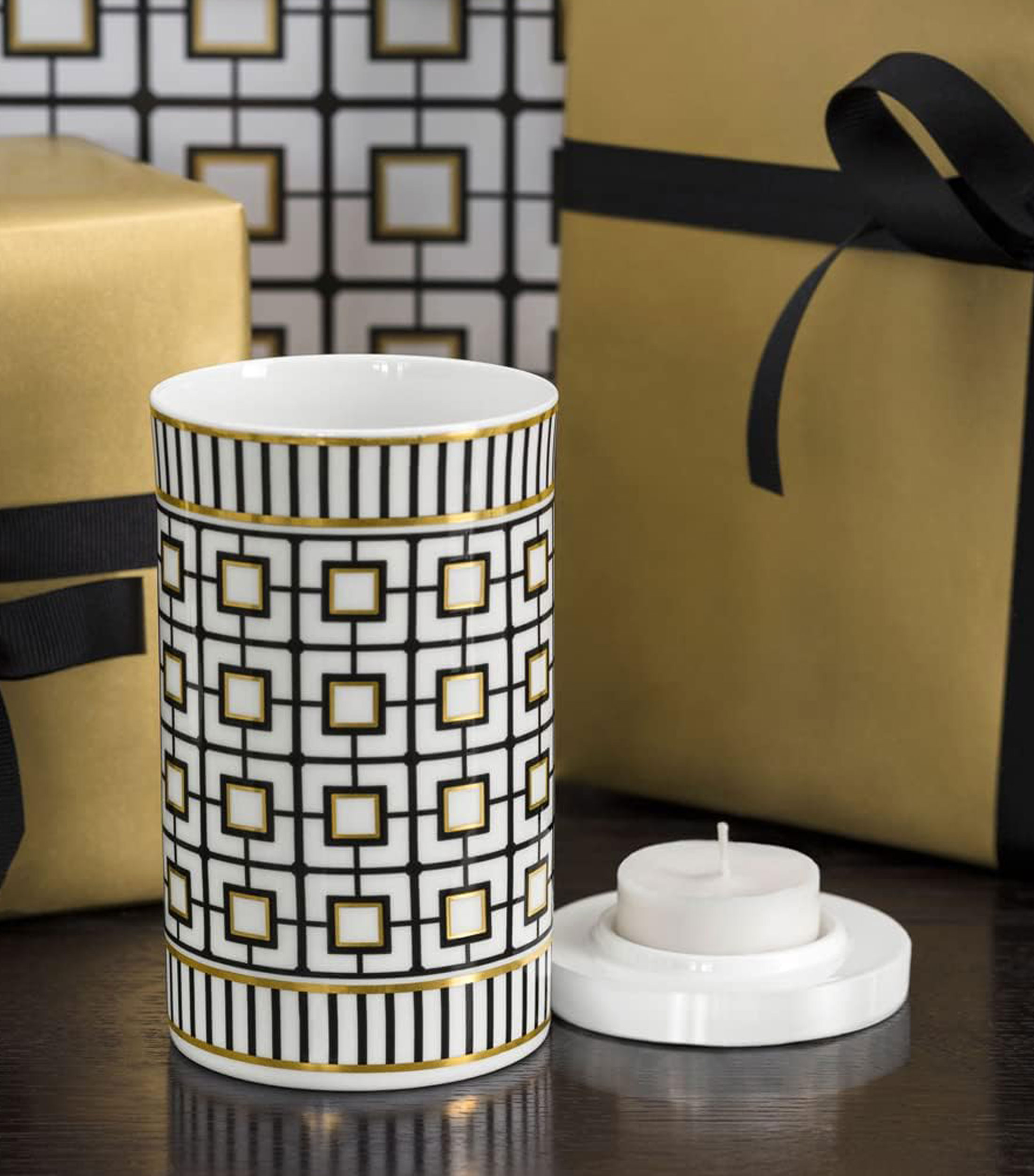 Portavela Alto Metro Chic Gifts en porcelana