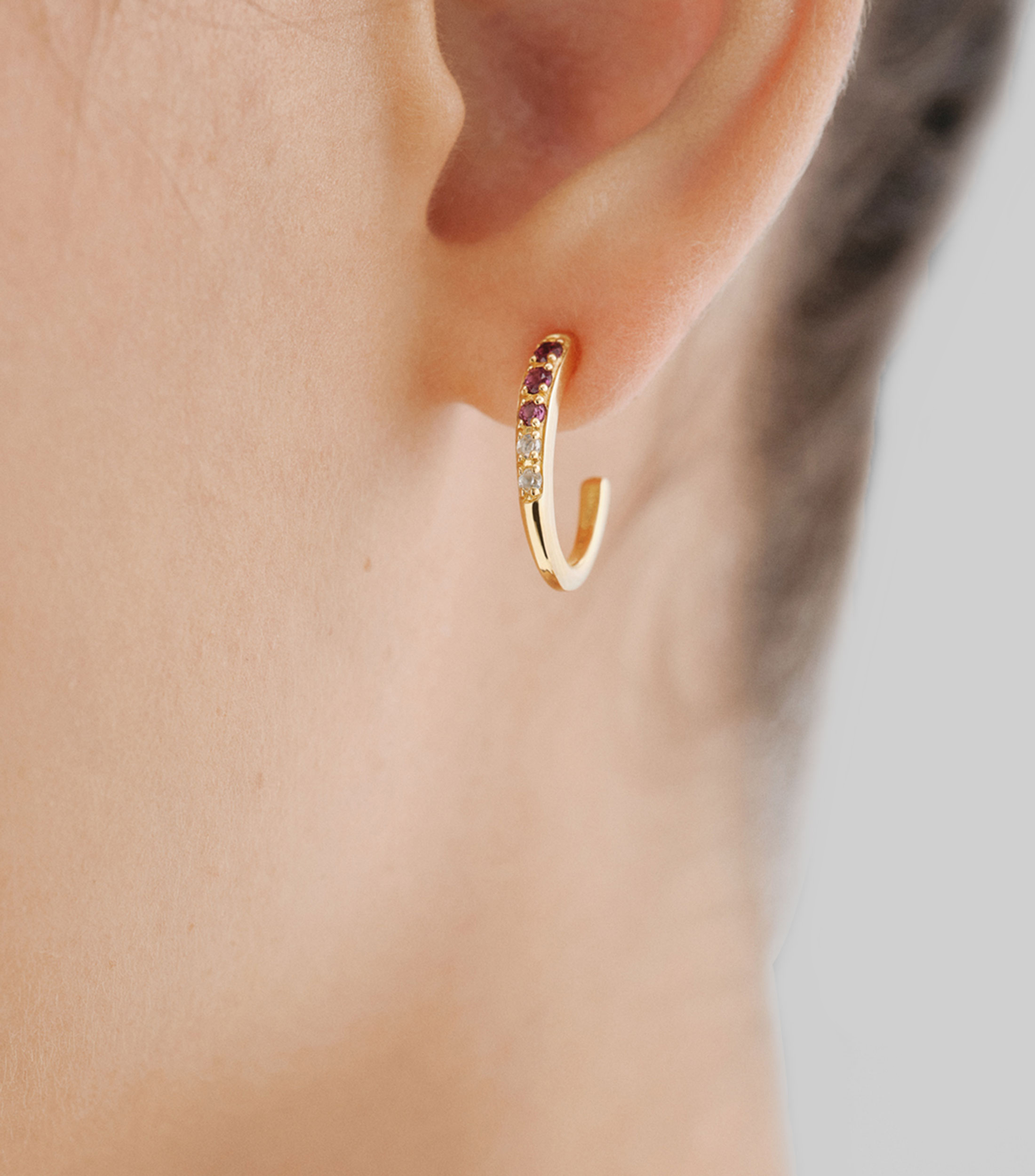 Aretes en Plata .925 con piedras Mujer