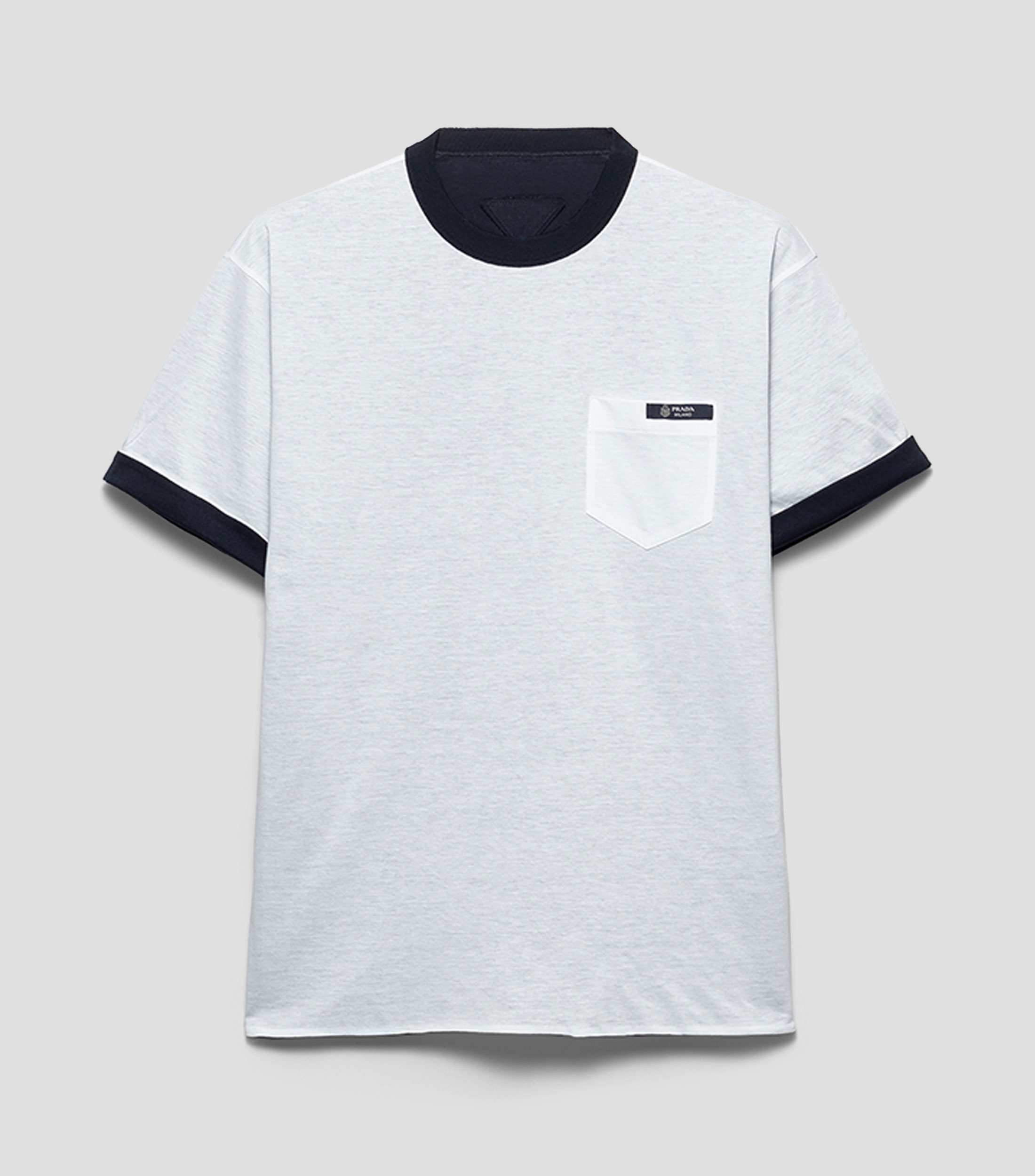 Playera cuello redondo manga corta jaspeada hombre