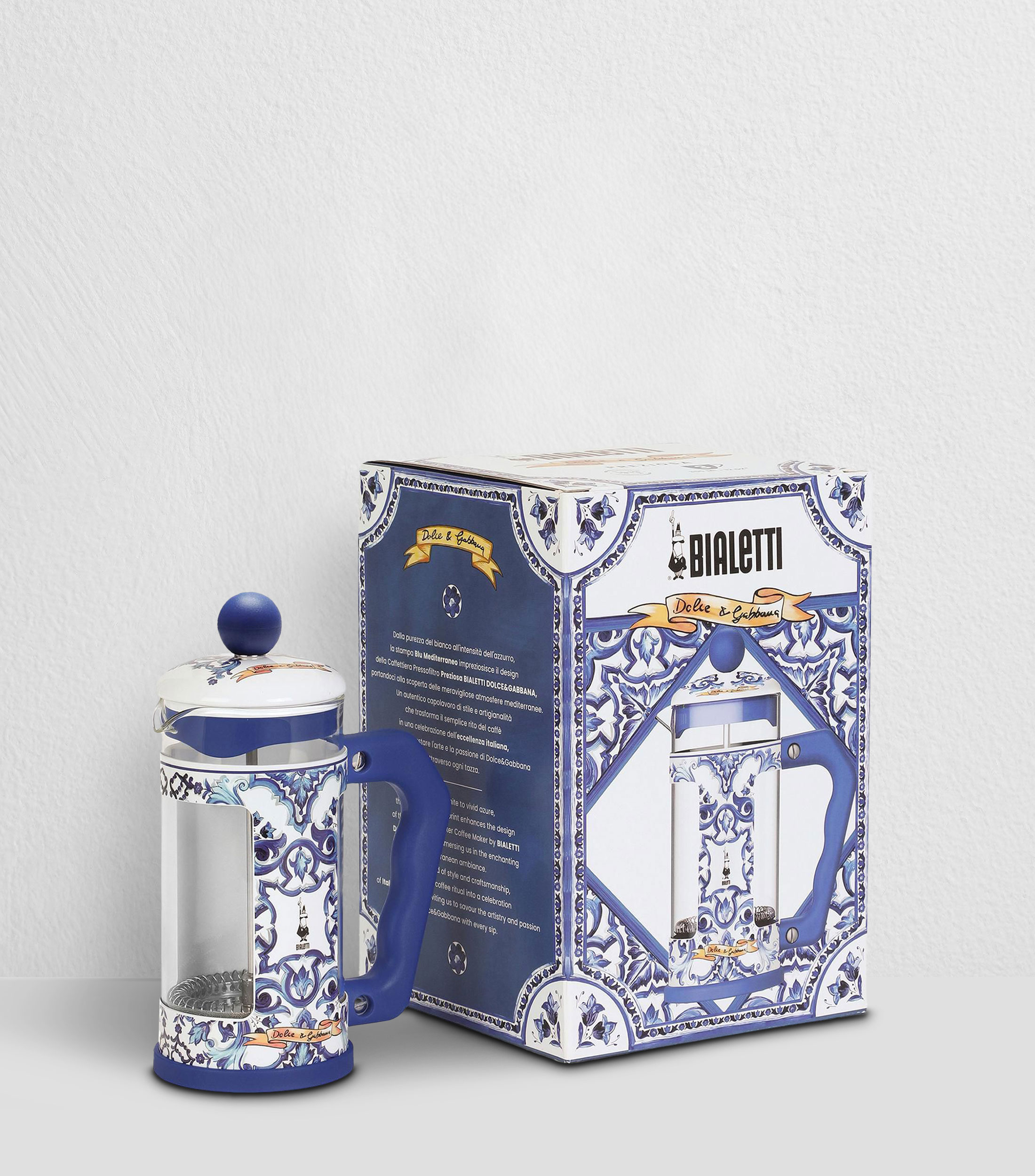 Cafetera Press Blu Mediterráneo para 3 Tazas Pequeña