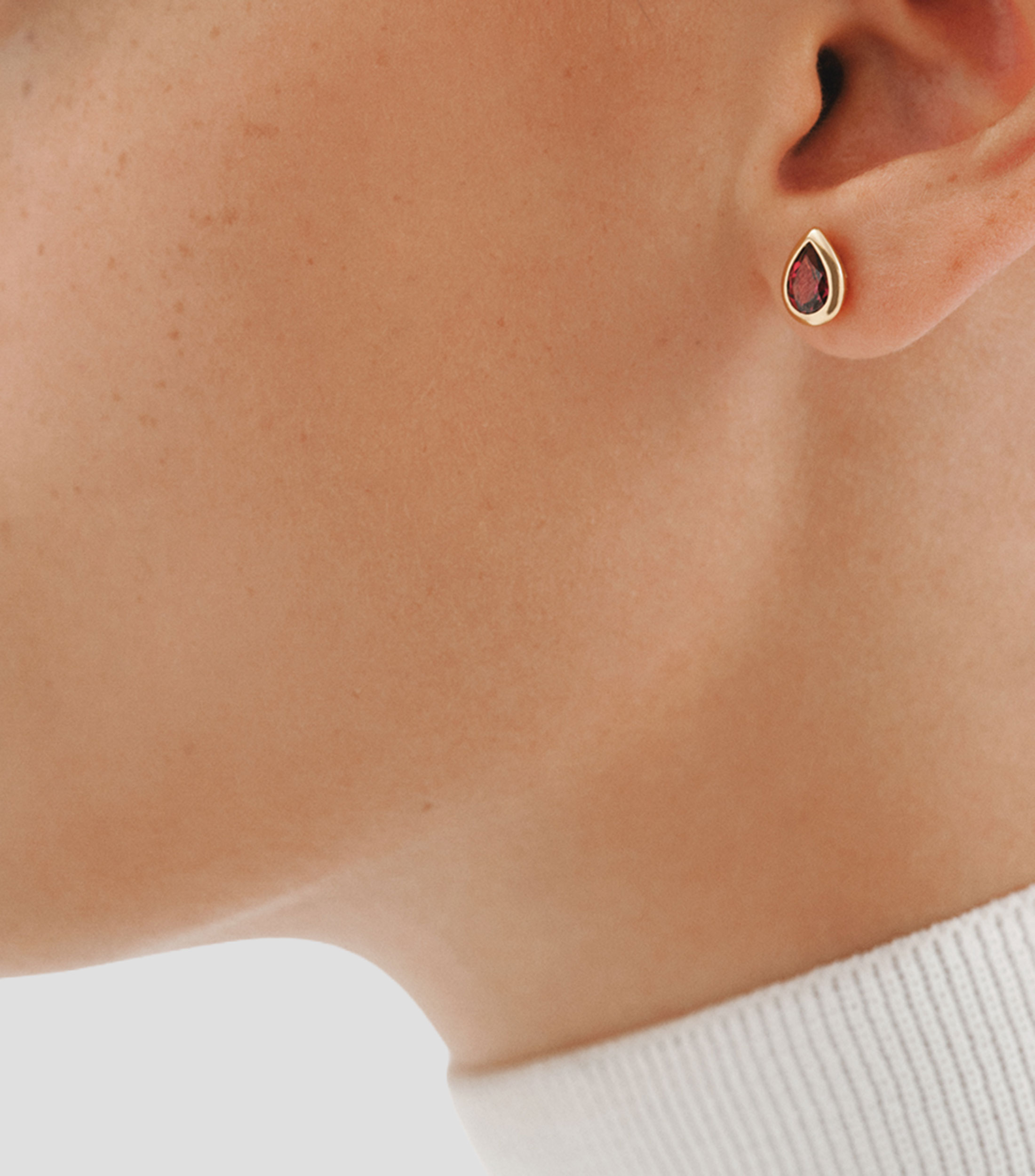 Pendientes en plata .925 con Rodolitas Mujer