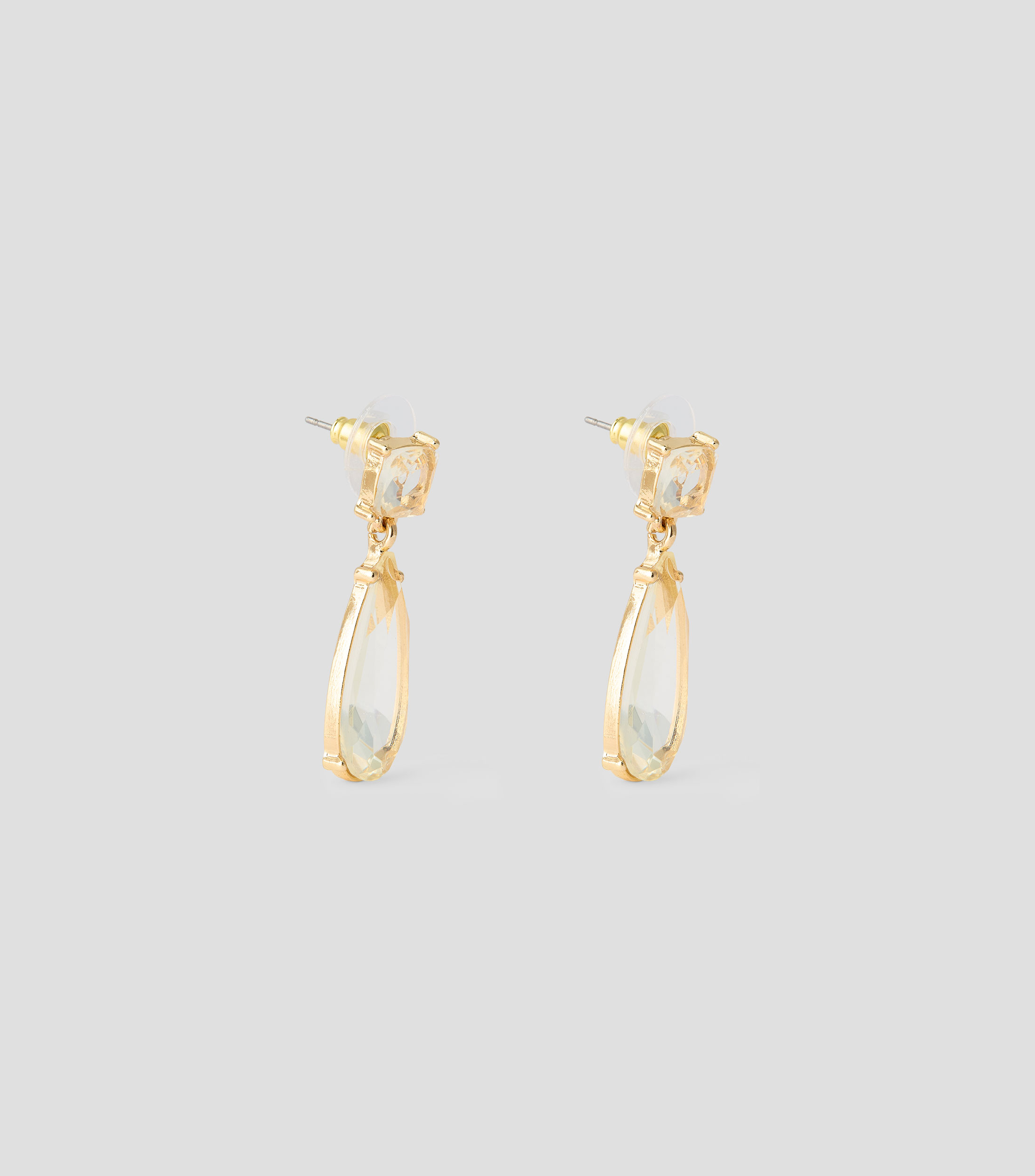 Aretes colgantes con cristal Mujer