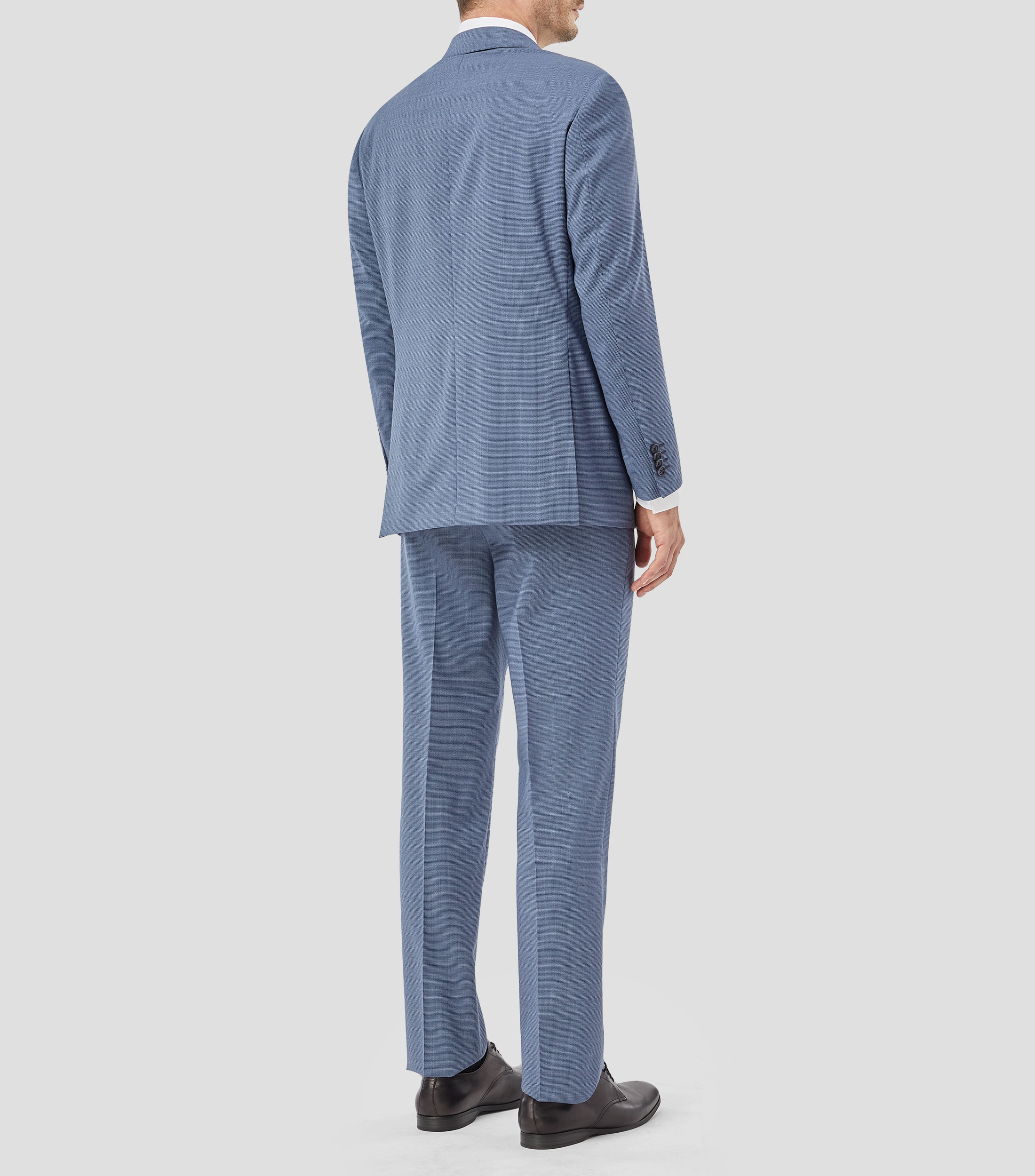 Traje de corte regular con microdiseño Hombre