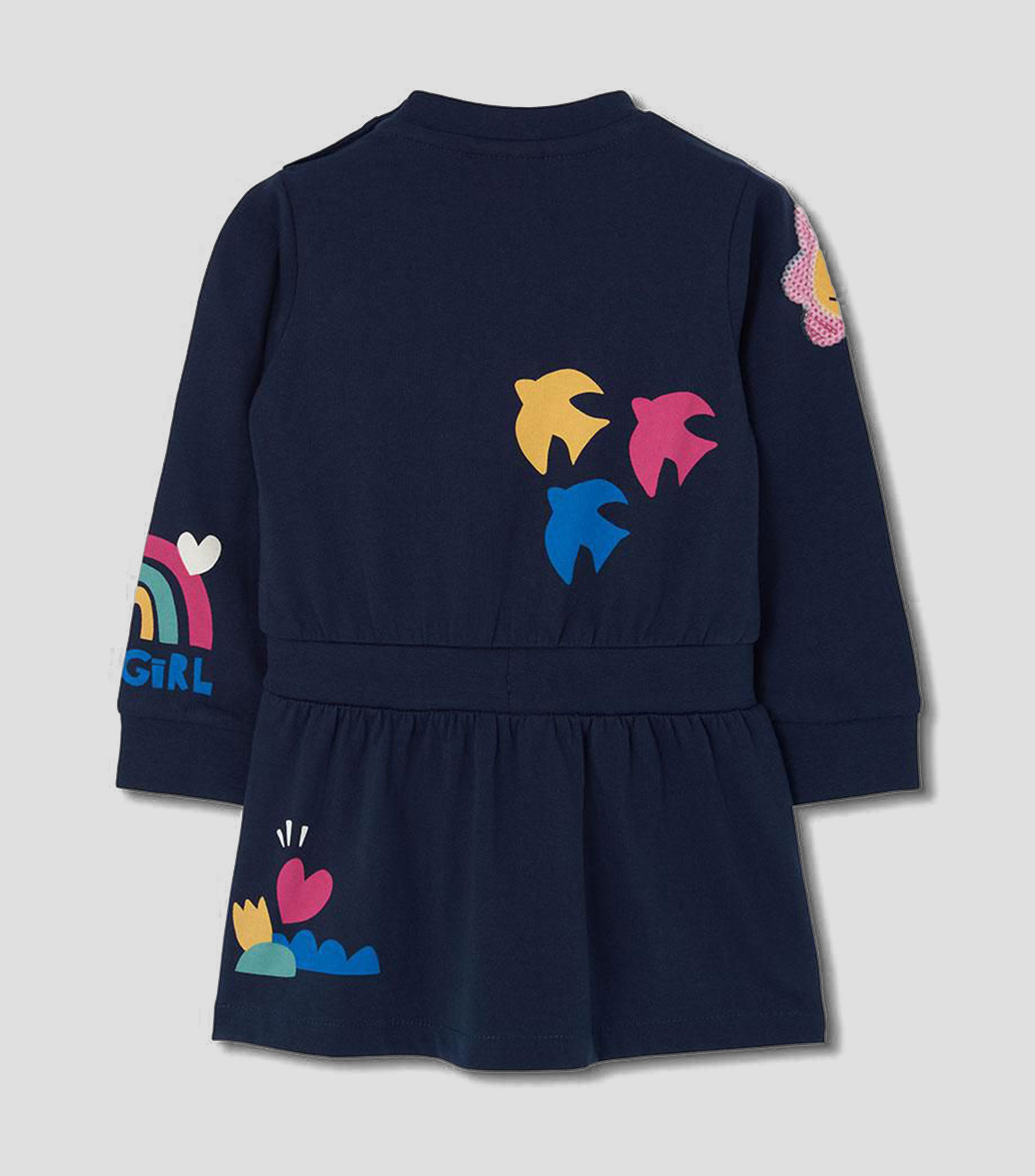 Vestido estampado manga larga Niña