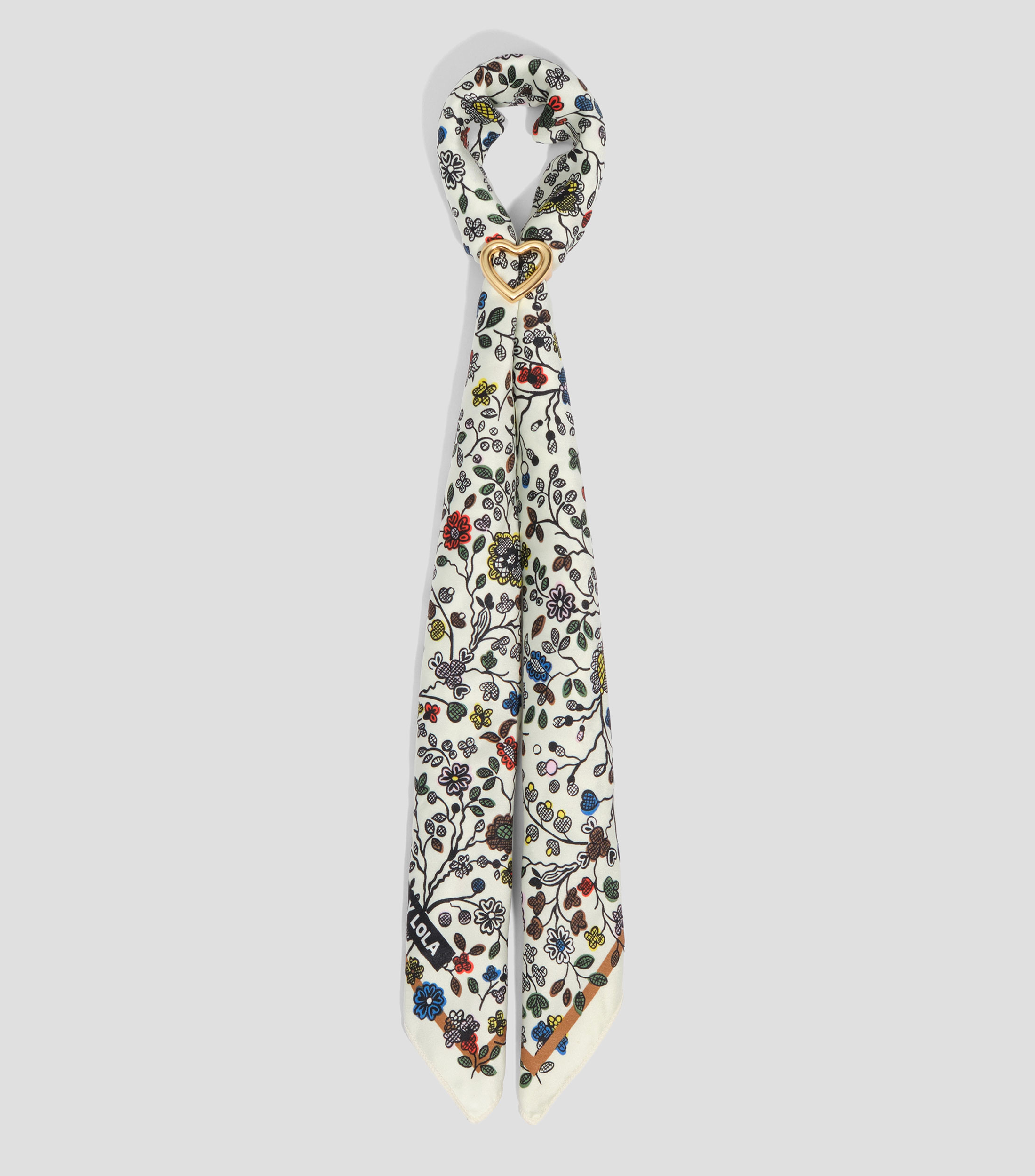 Pañuelo charm flores encaje lima Mujer