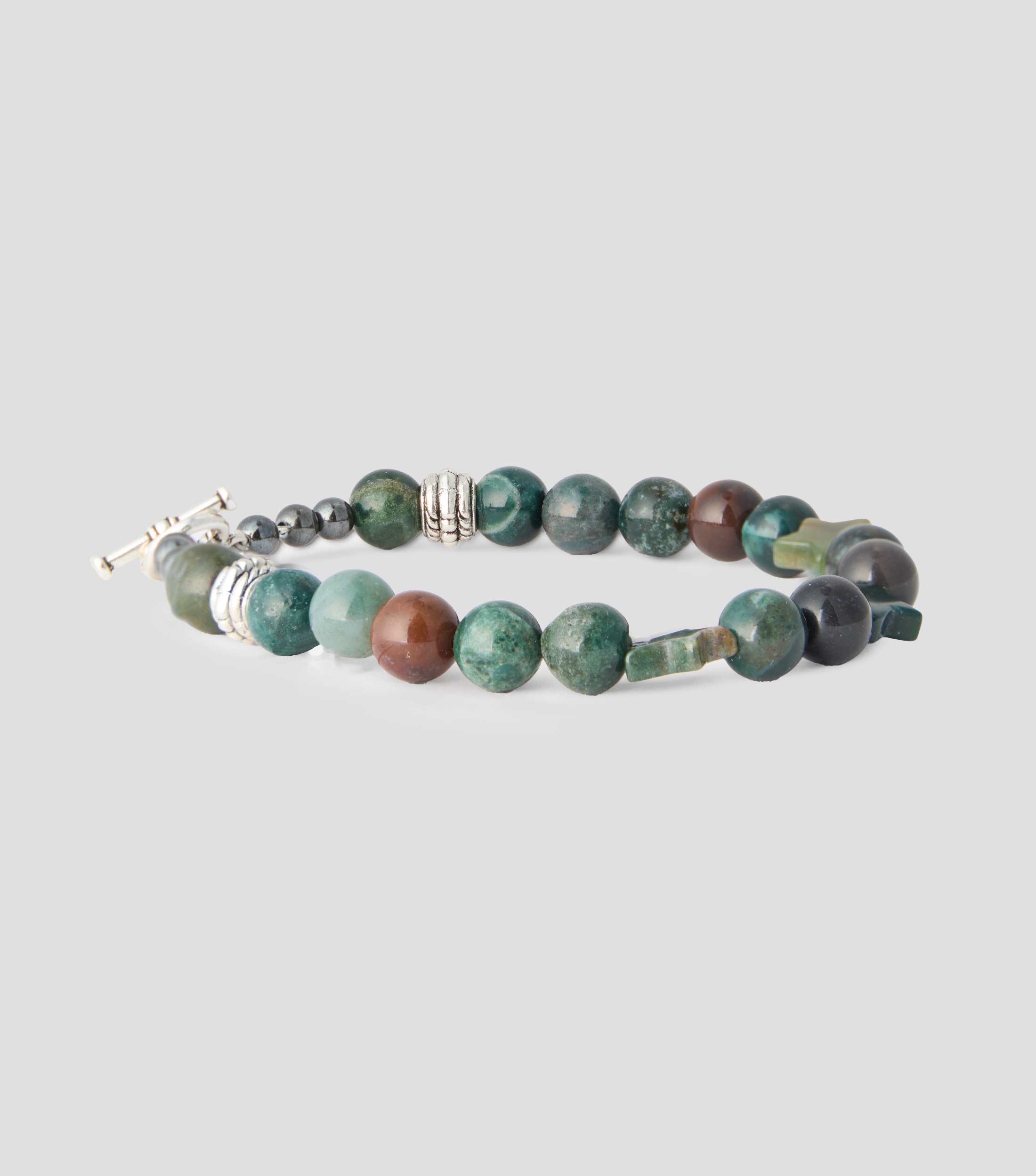 Pulsera estrellas con ágata Hombre