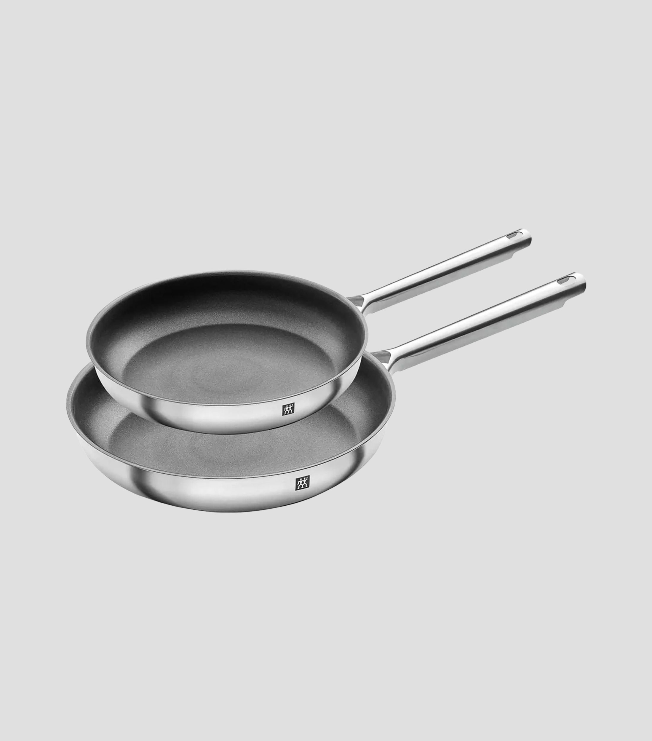 Set 2 Sartenes en Acero inoxidable 24 y 28 cm