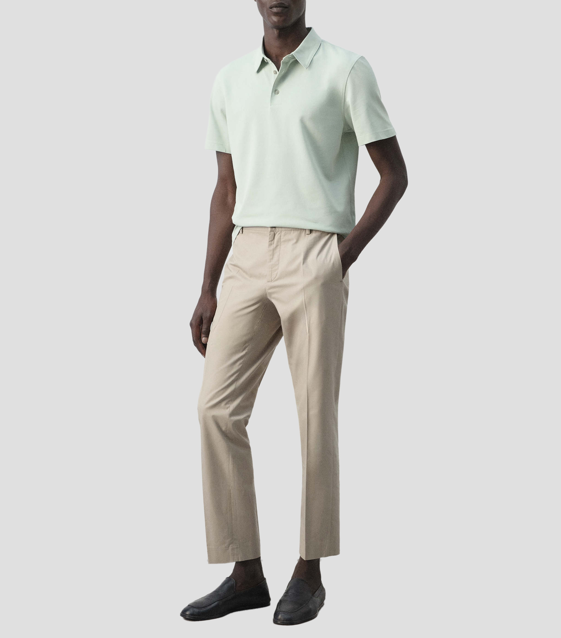 Playera tipo Polo manga corta liso Hombre