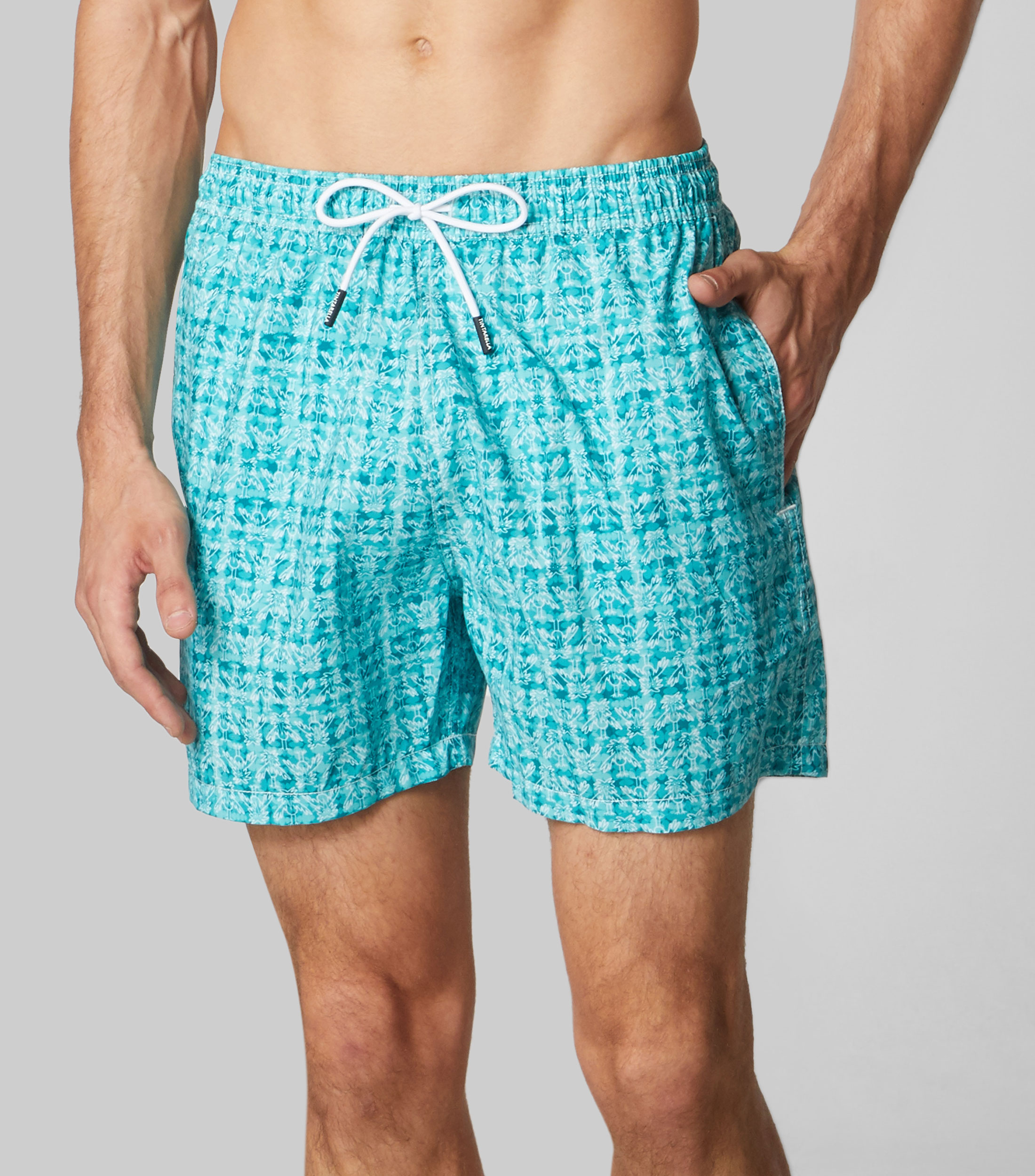 Traje de bano largo con multidiseno Hombre