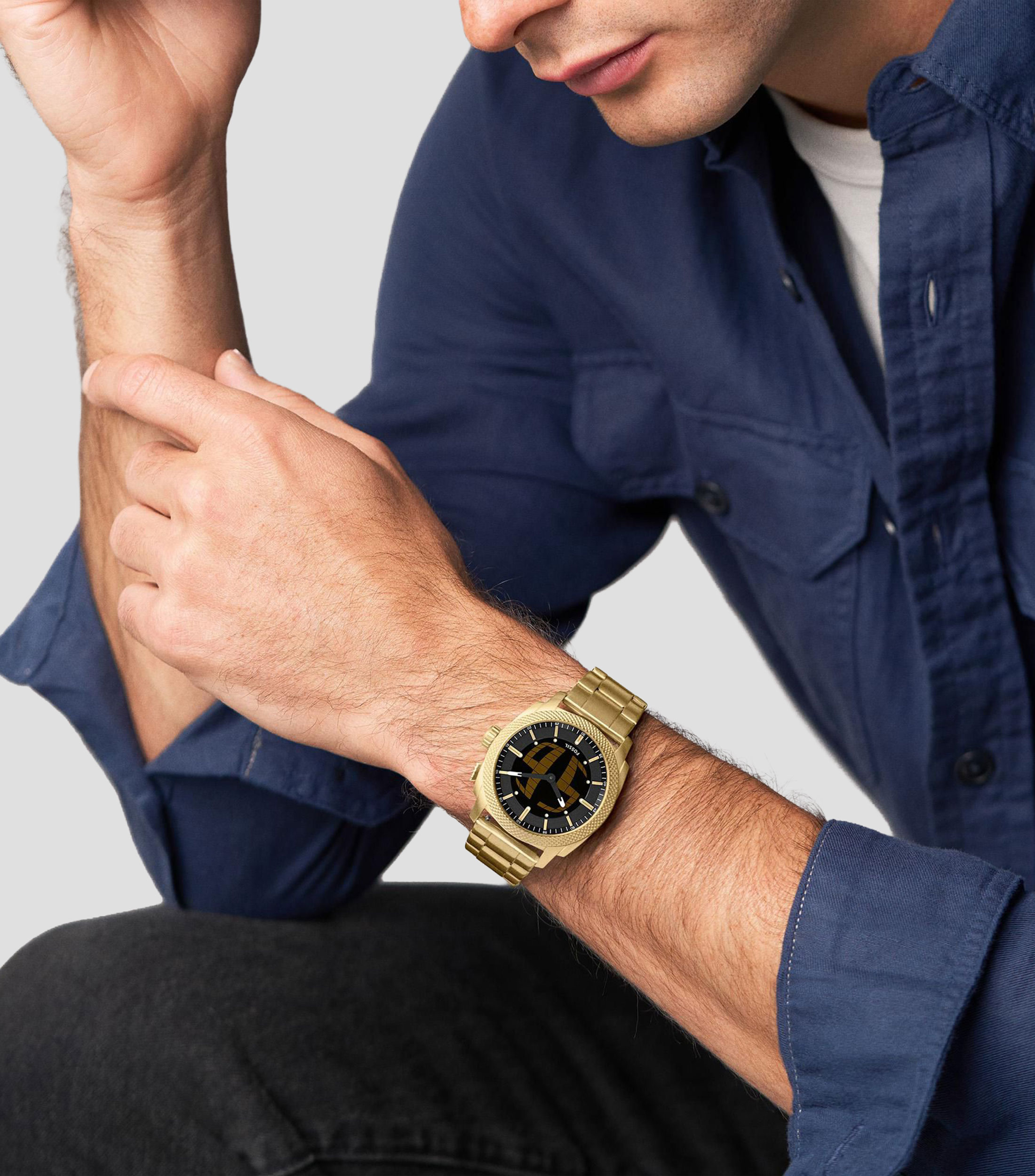 Reloj para Hombre Machine Casual Negro, Dorado