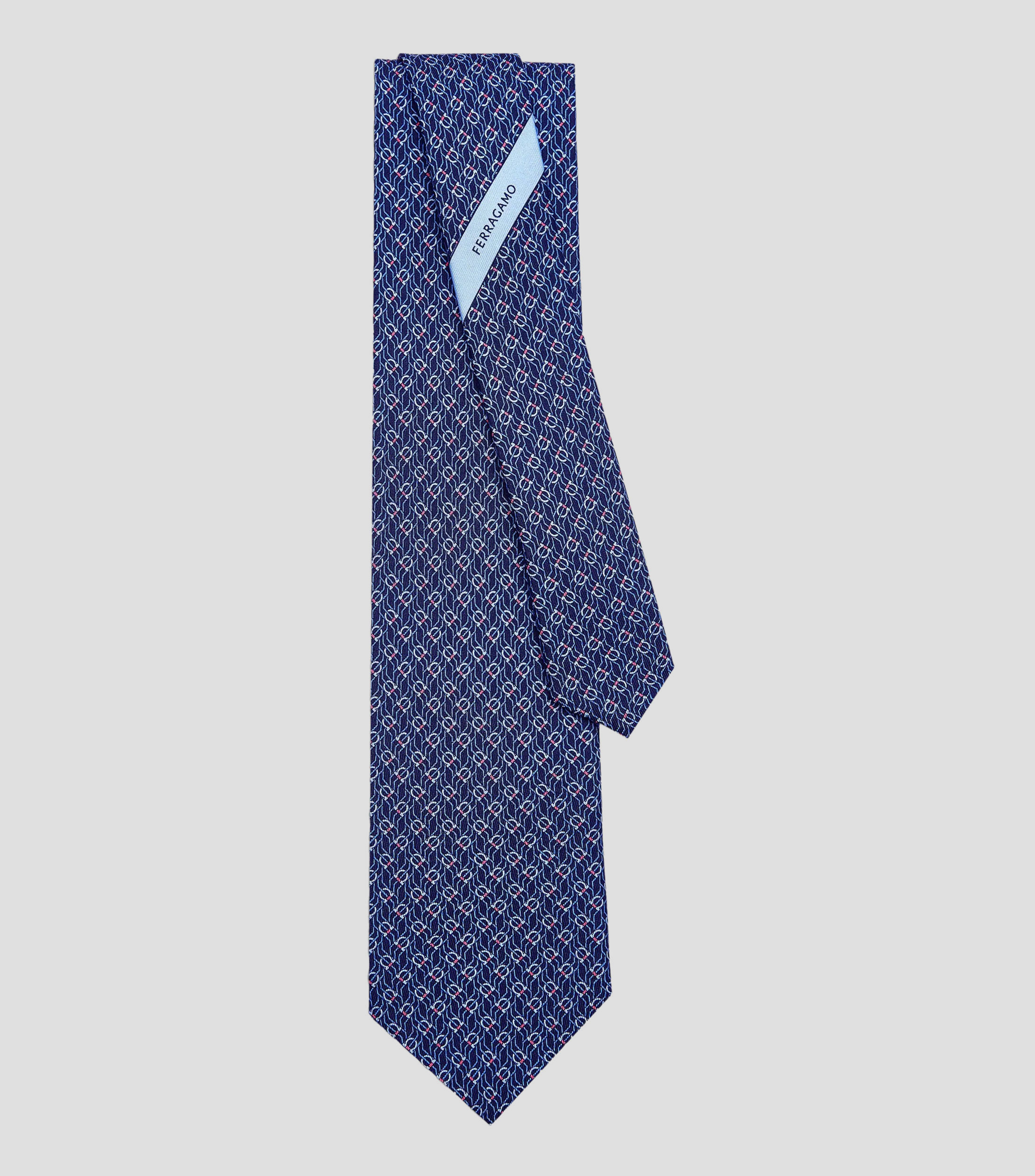 Corbata de seda estampado Tetris