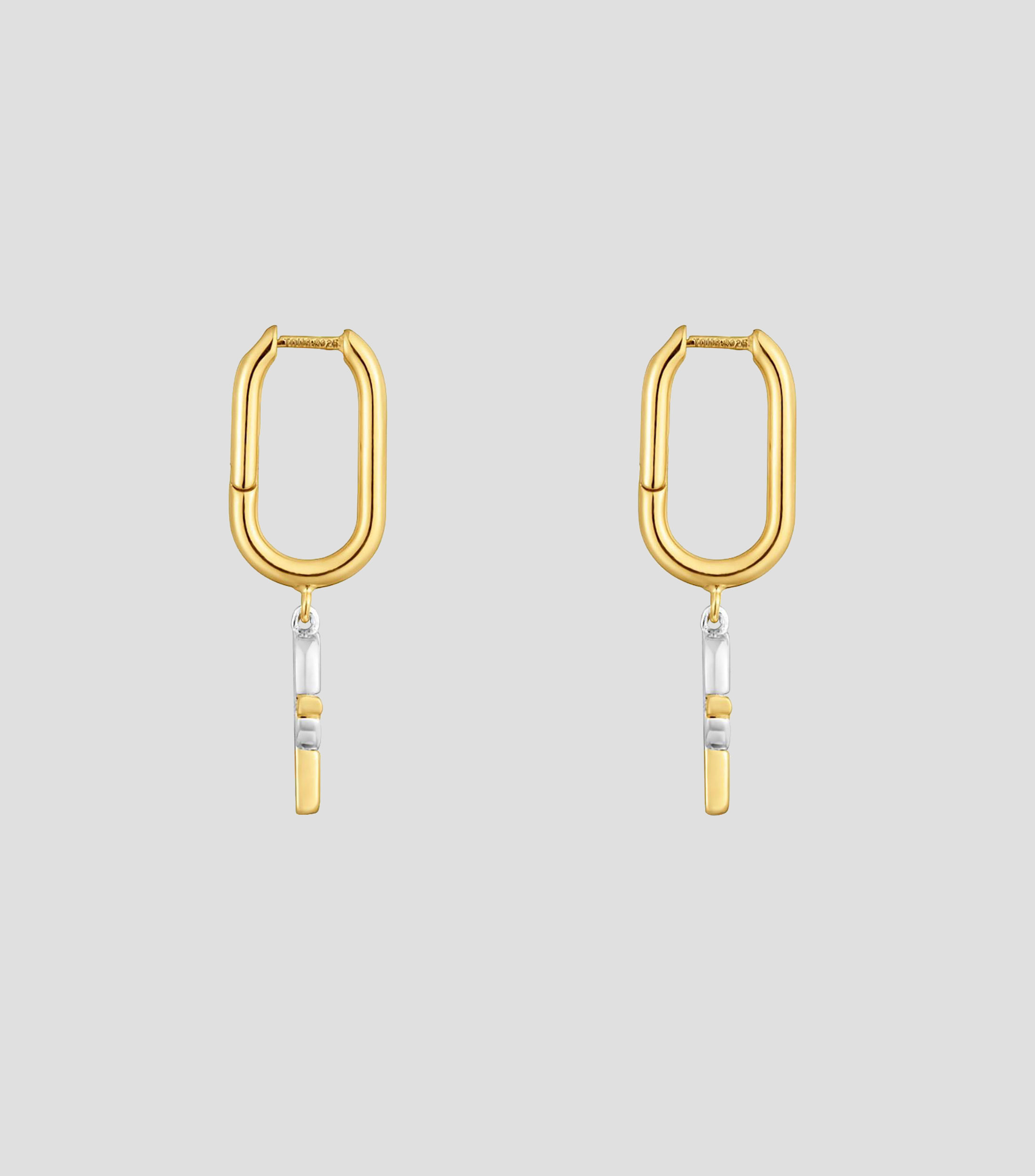 Aretes en plata .925 aros Manifesto Mujer