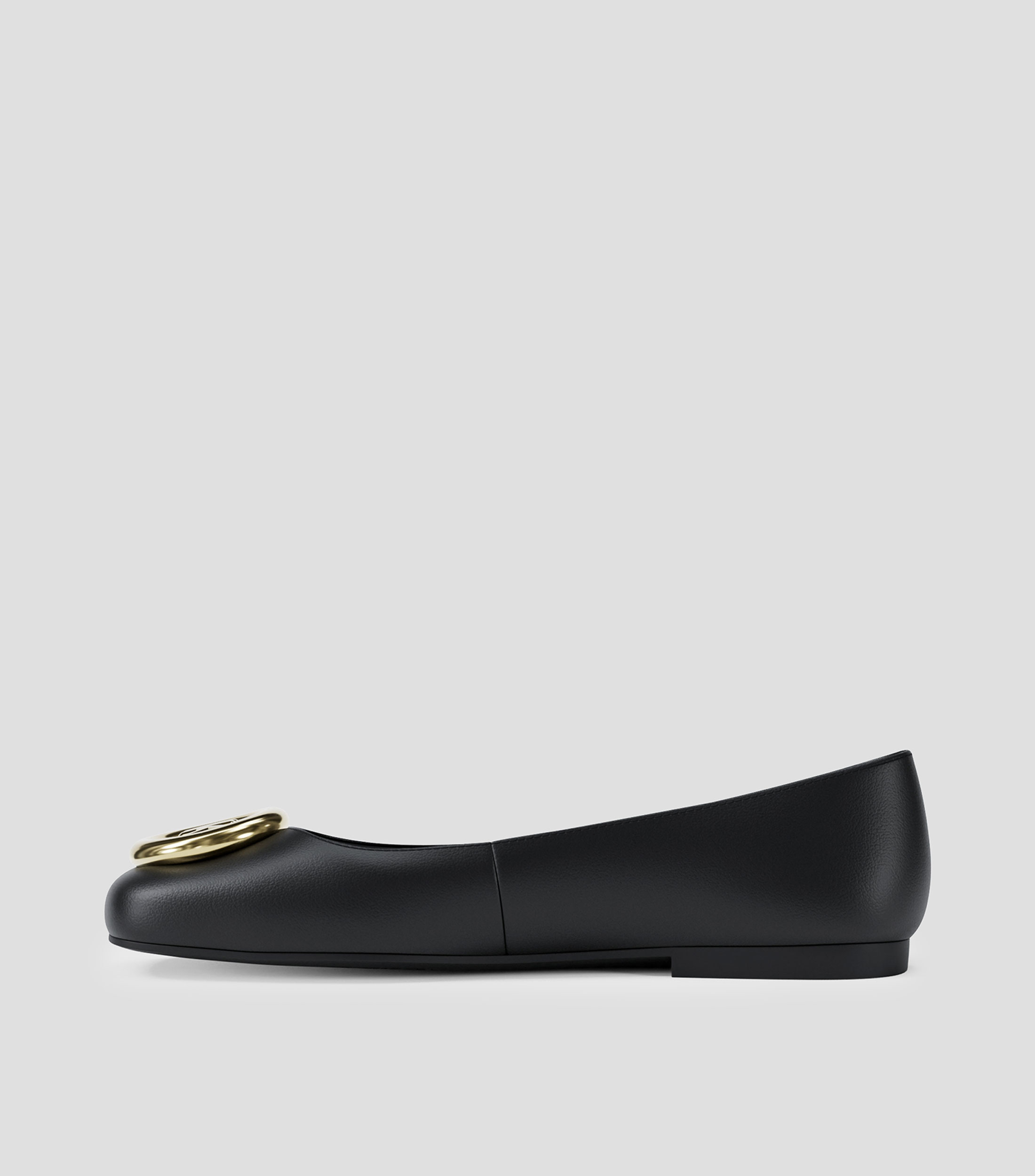Flats Matilda de piel con monogram Mujer