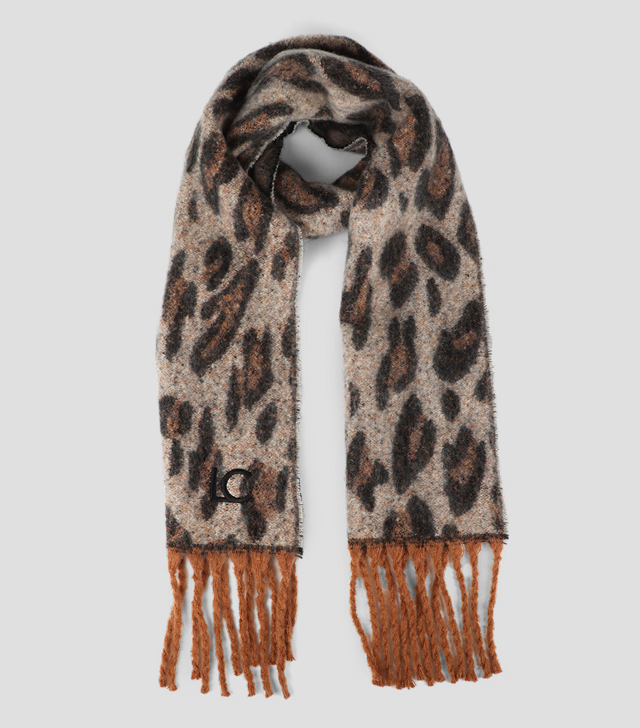 Bufanda multicolor con animalprint Mujer