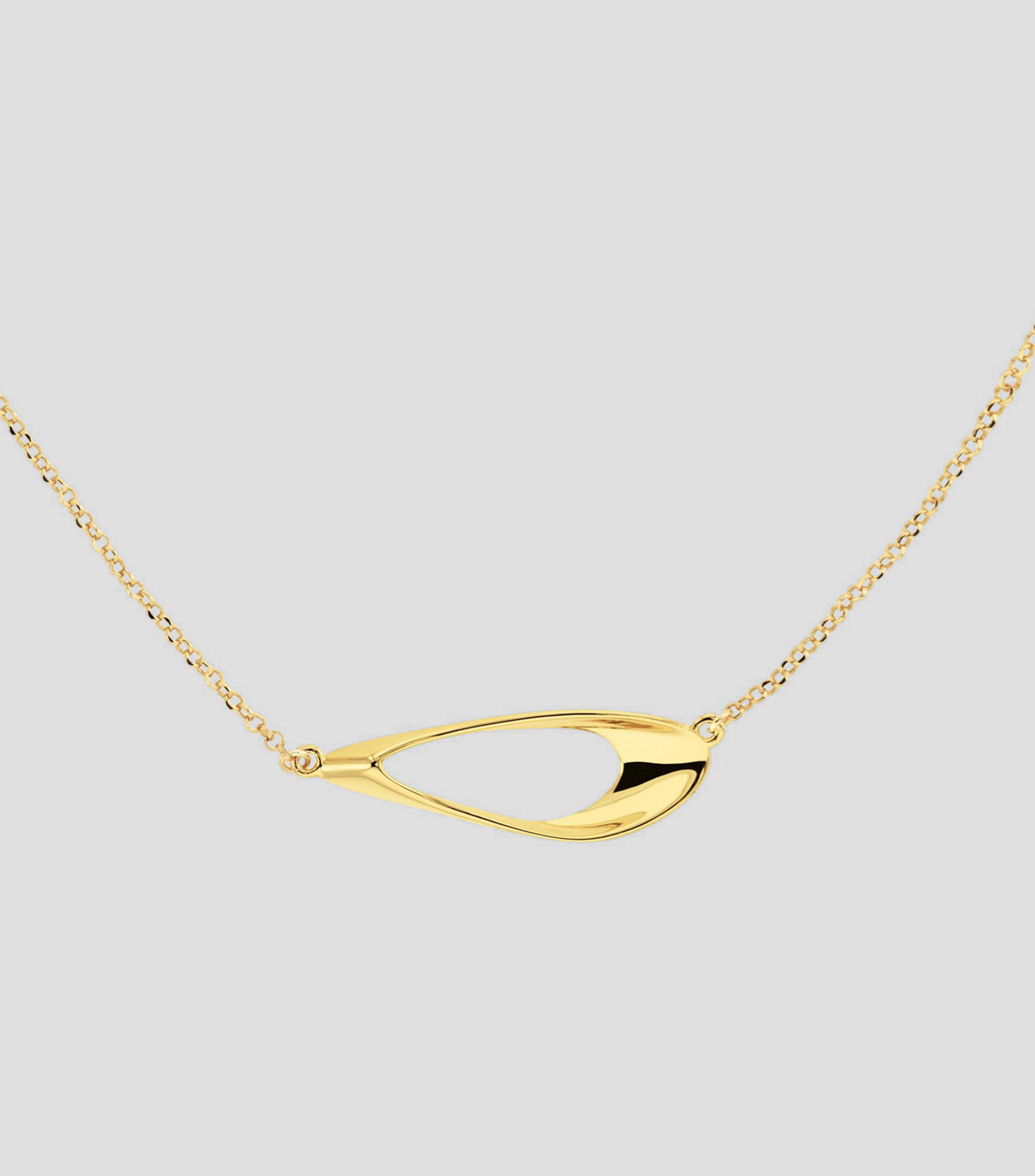 Collar con dije irregular en plata Sculpted Triangle Mujer