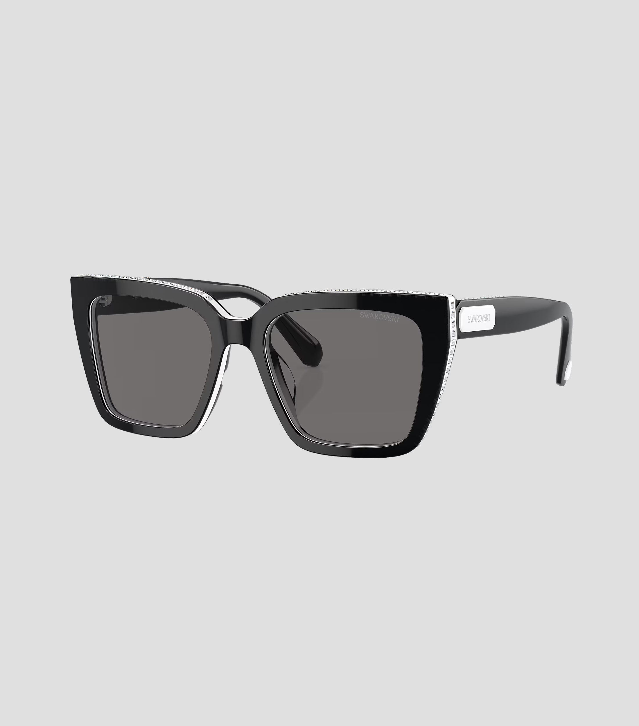 Lentes de sol cuadrados negros Mujer