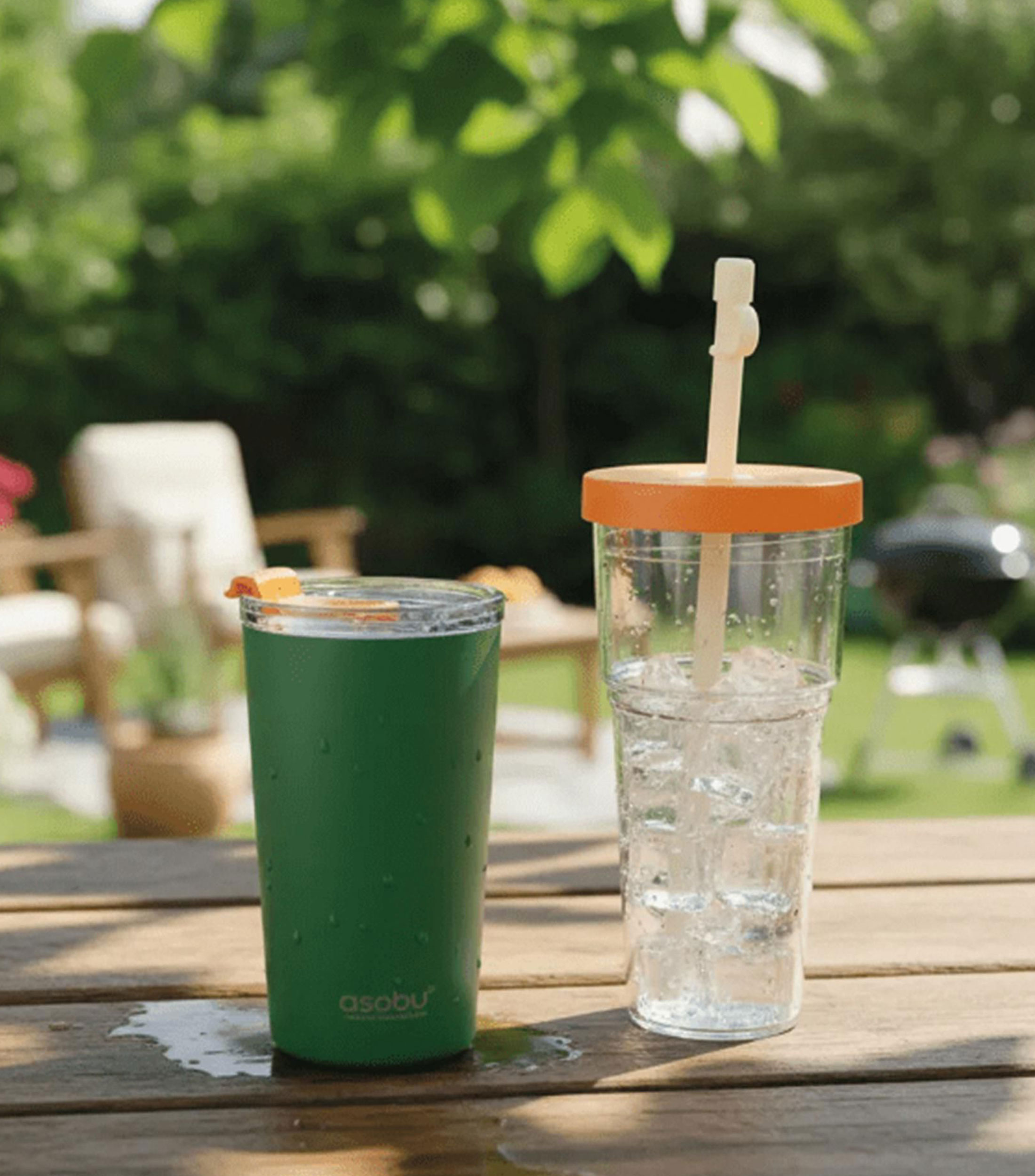Termo Marina Pastel Verde Sintético con popote, 845 ml