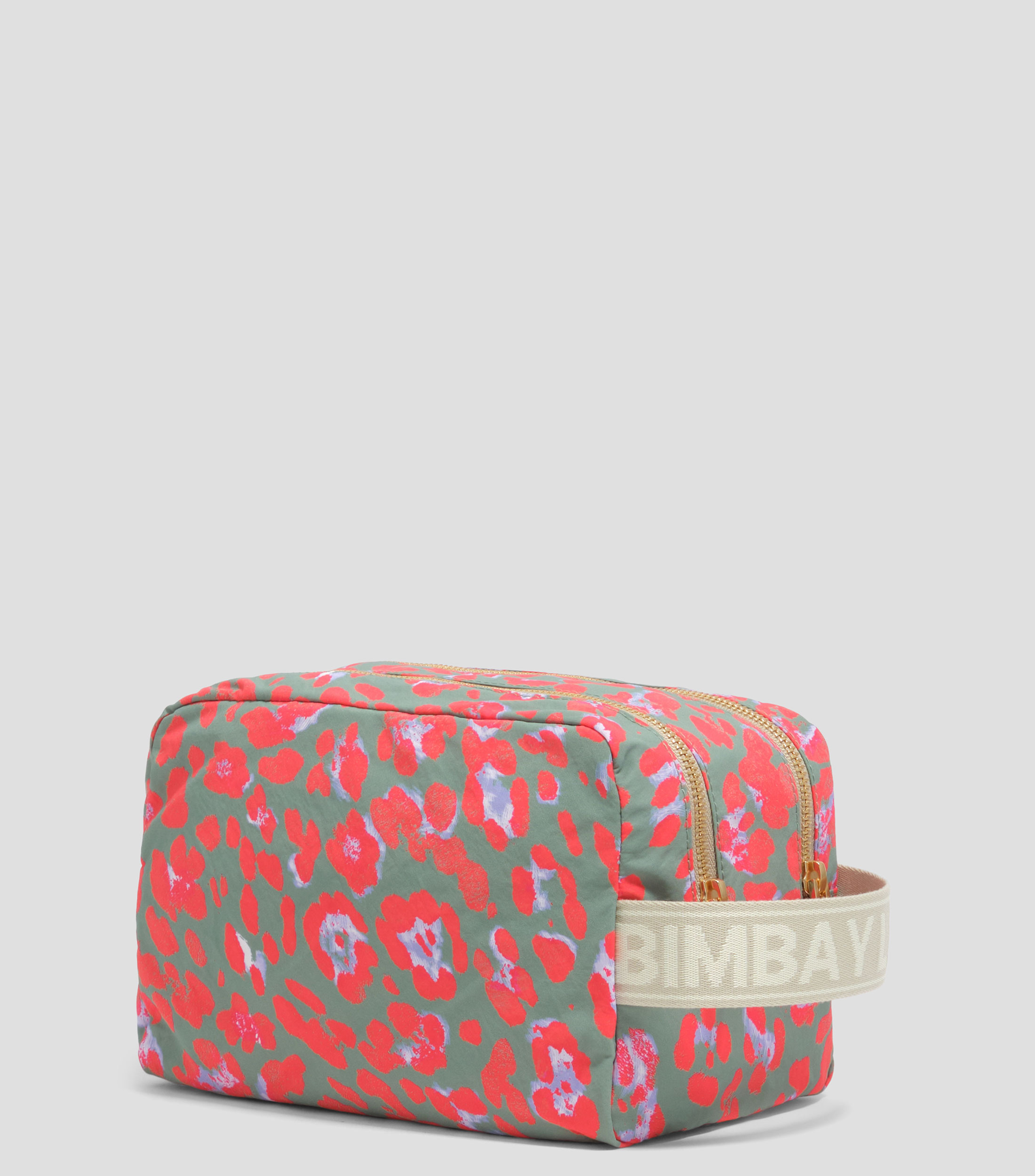 Cosmetiquera grande con estampado Leopard Mujer