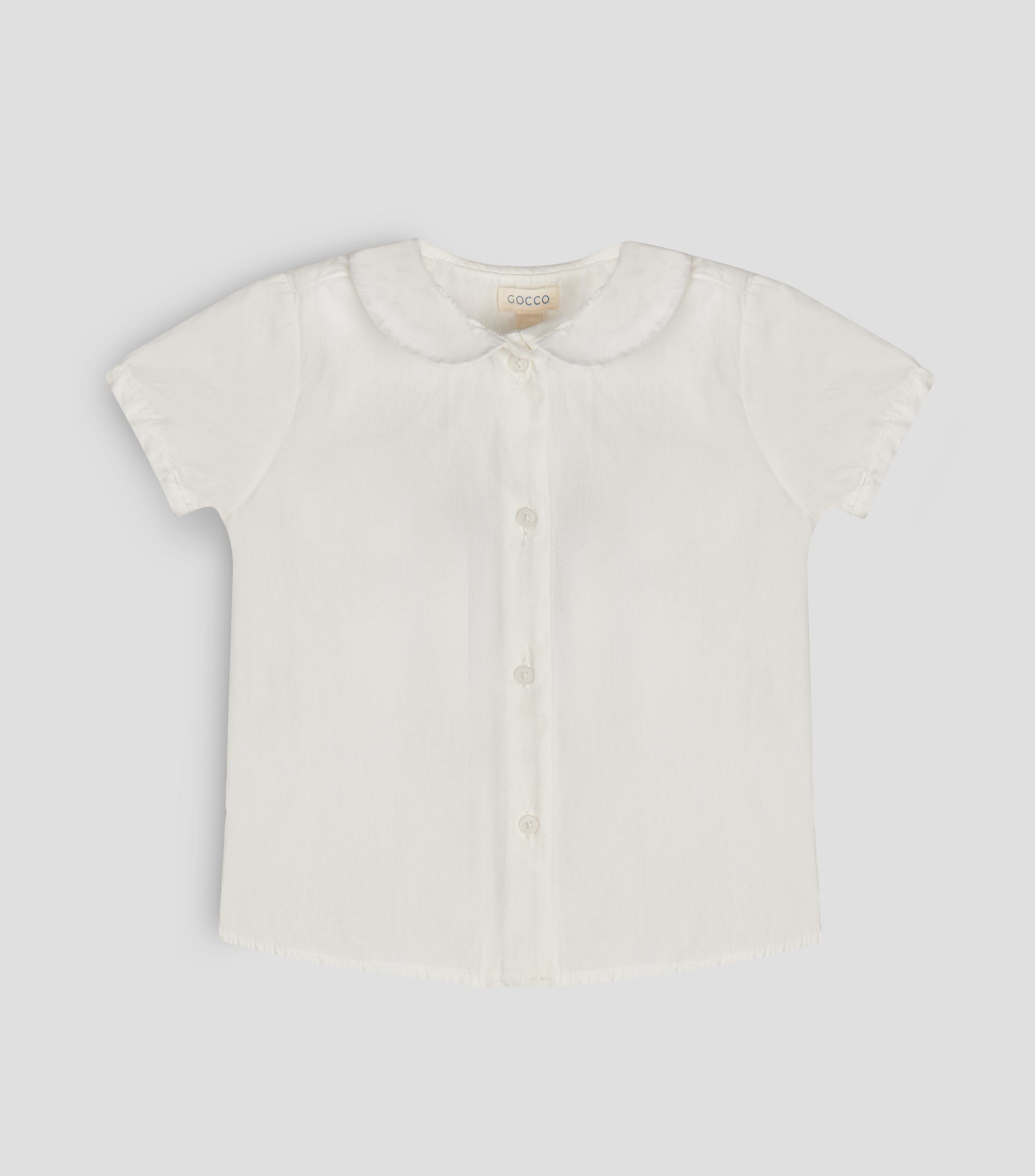 Camisa lisa manga corta Bebé