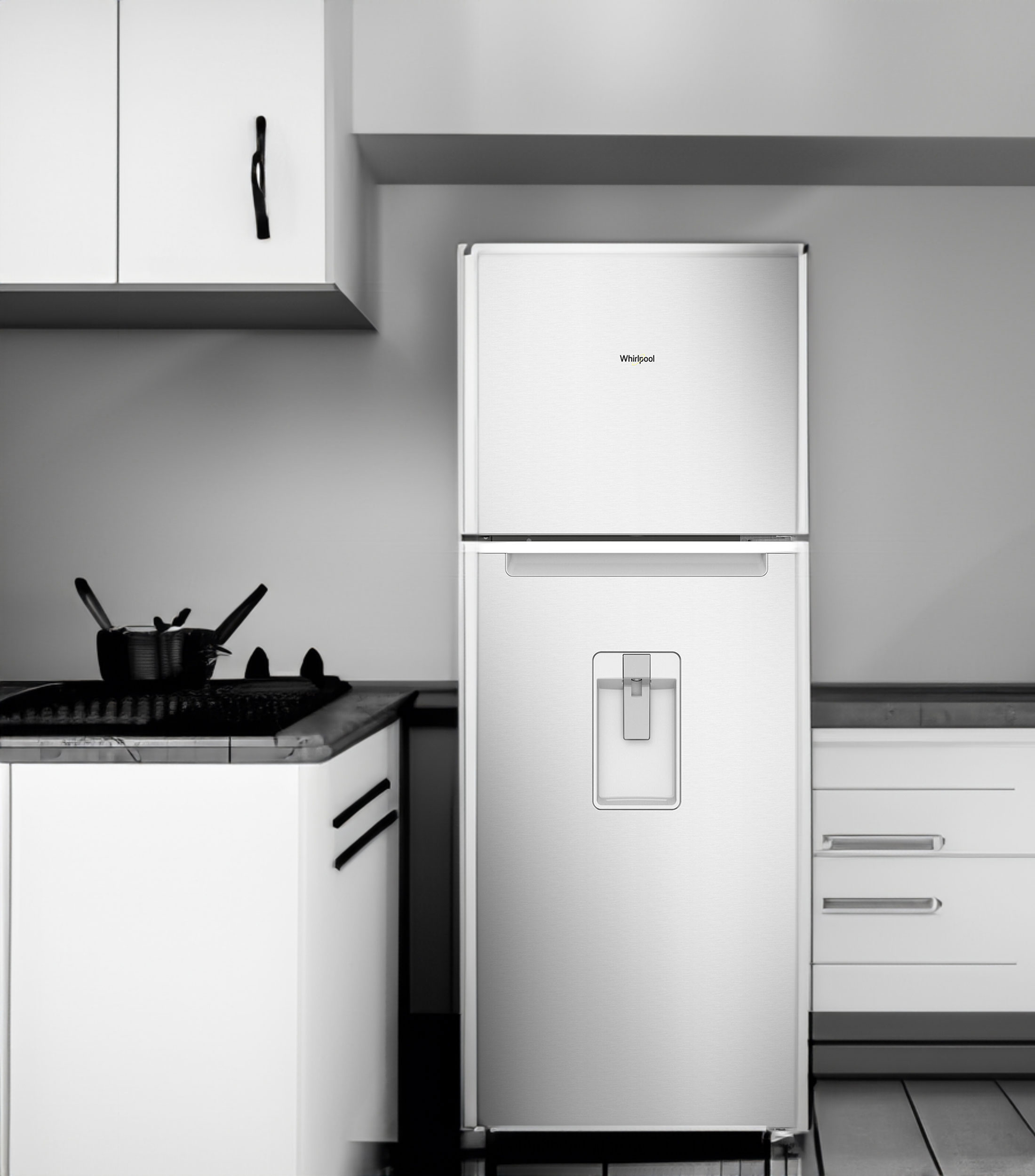 Refrigerador Top Mount 13 p3 Xpert Energy Saver con dispensador de agua exterior Gris acero